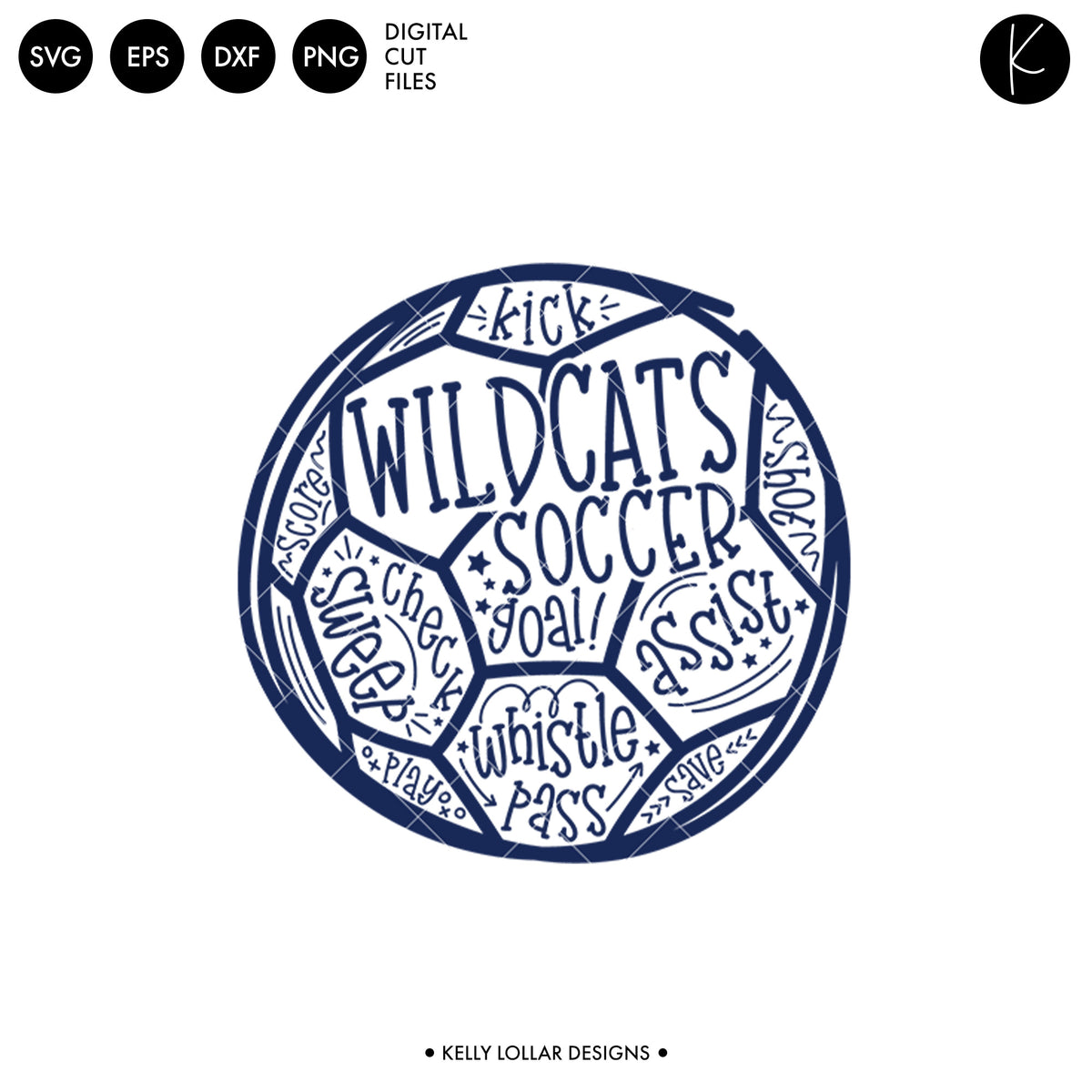 Wildcats Soccer and Football Bundle | SVG DXF EPS PNG Cut Files