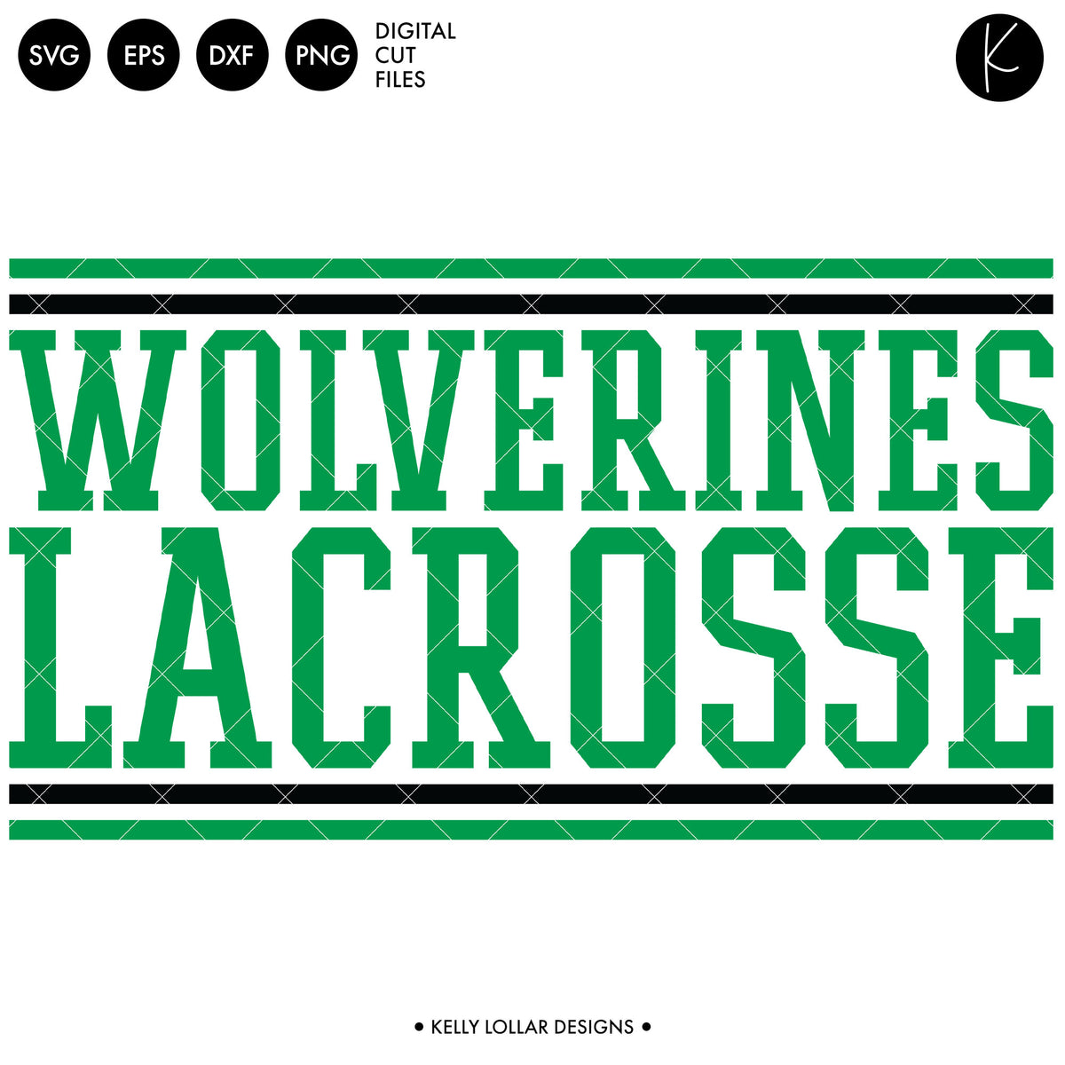 Wolverines Lacrosse Bundle | SVG DXF EPS PNG Cut Files