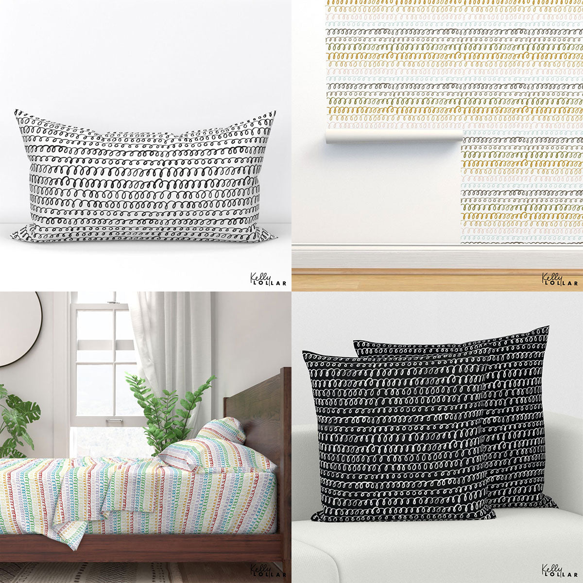 Inky Doodles Collection, Inky Loops Pattern by Kelly Lollar