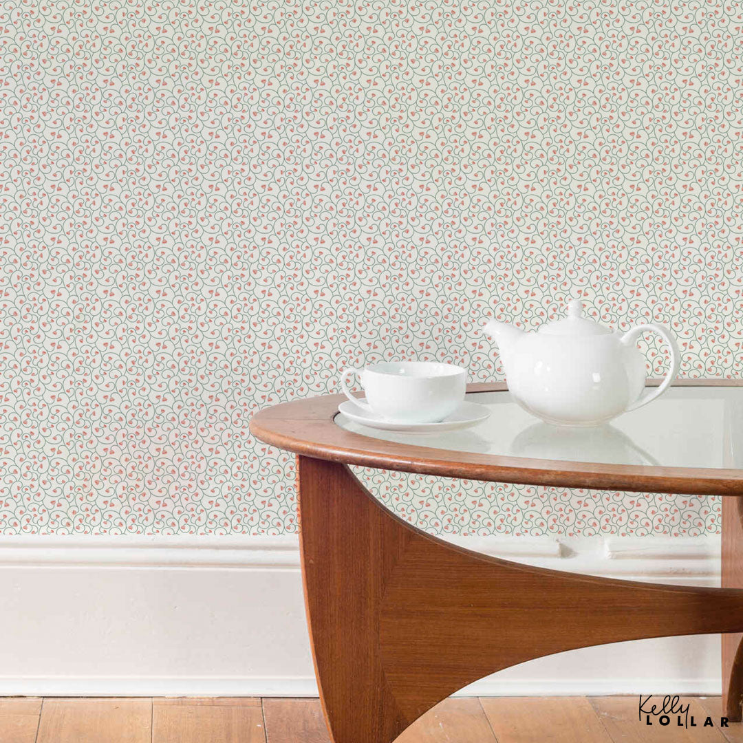 Prairie Smoke Filigree Surface Pattern on wallpaper by Kelly Lollar