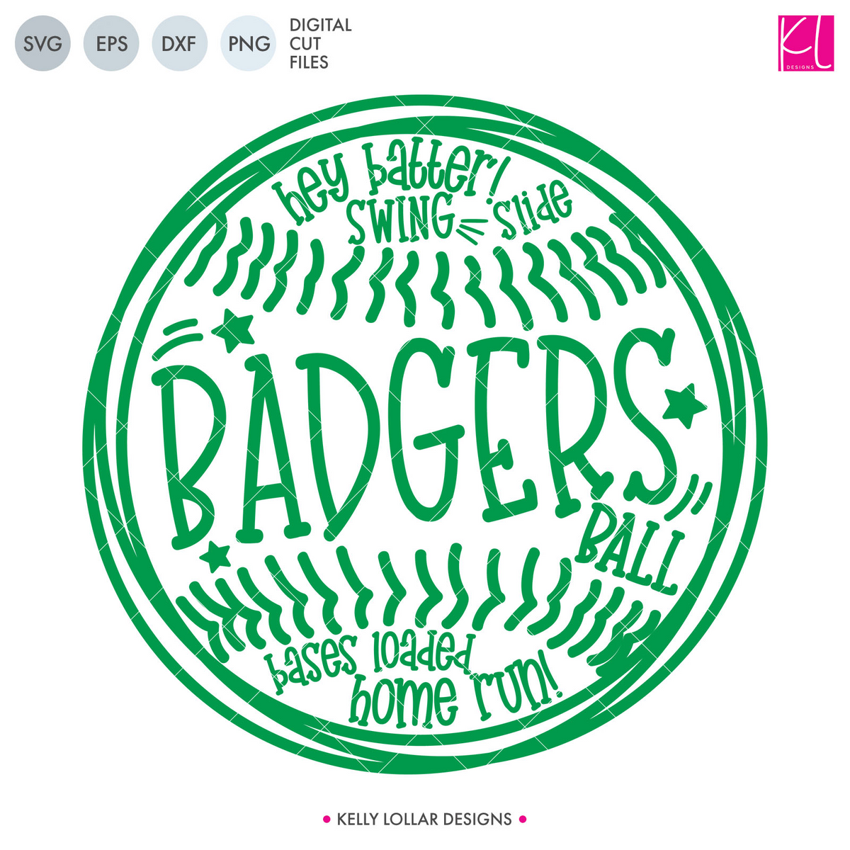 Badgers Baseball &amp; Softball Bundle | SVG DXF EPS PNG Cut Files