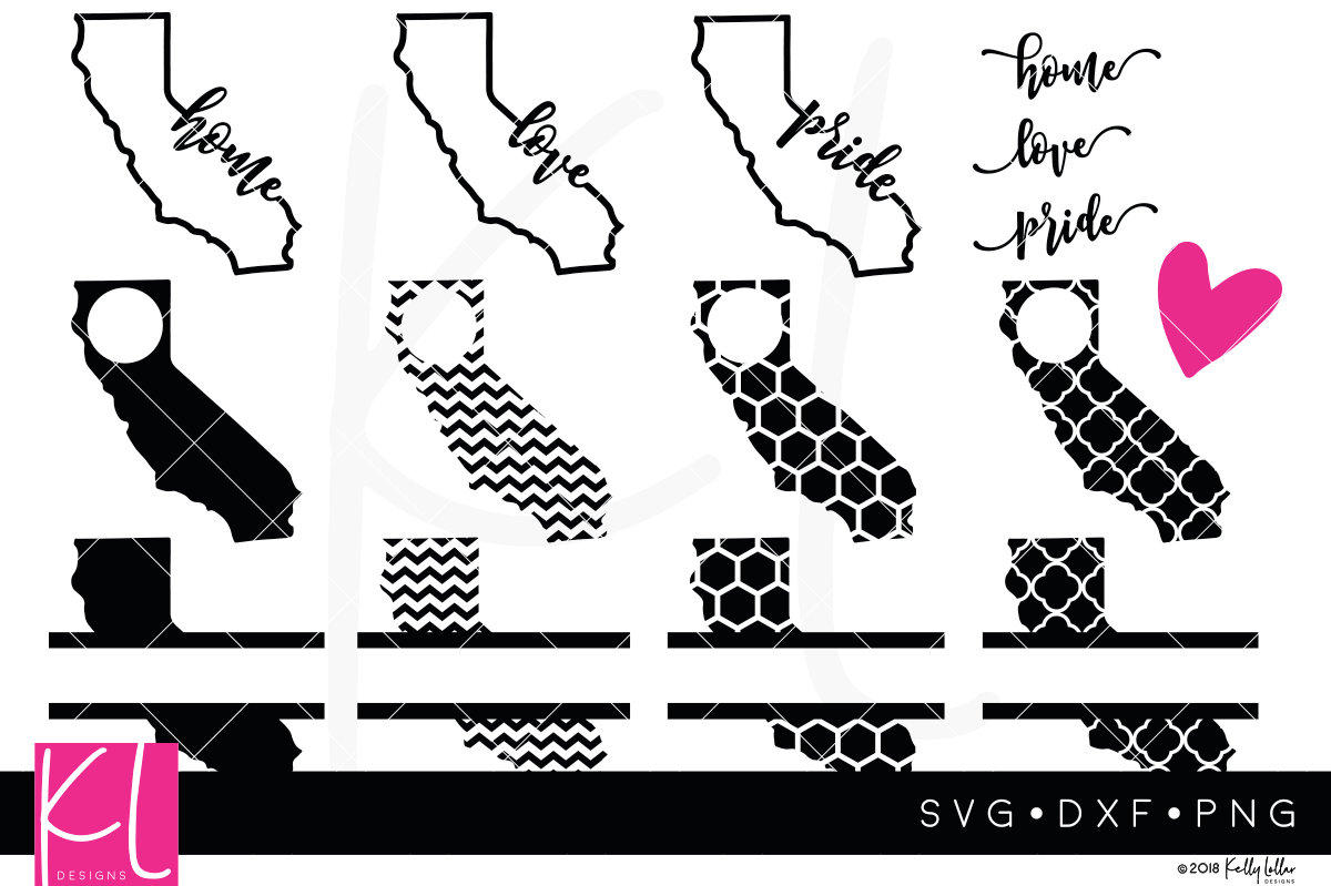 California State Bundle | SVG DXF EPS PNG Cut Files