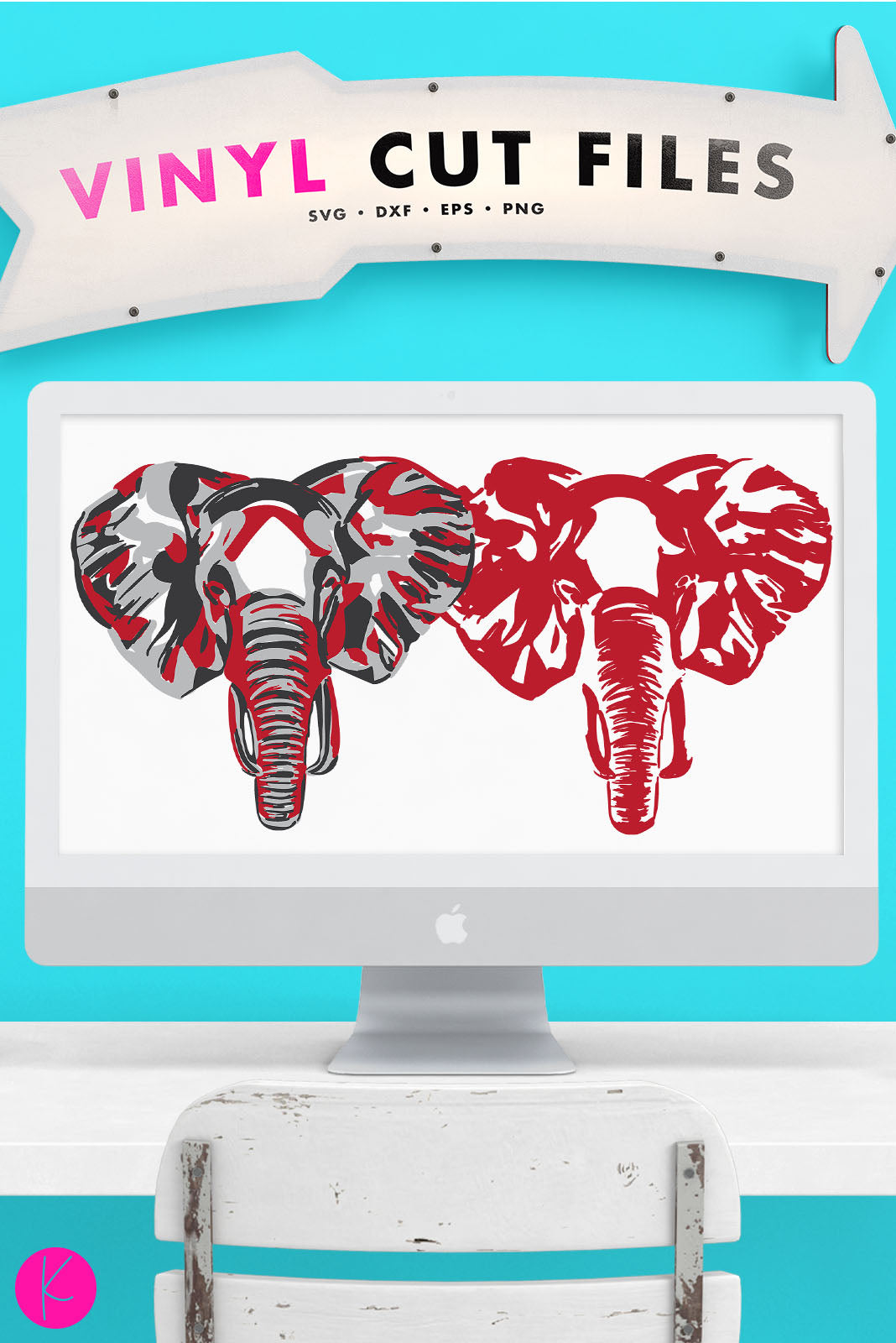 Elephant Head | SVG DXF EPS PNG Cut Files