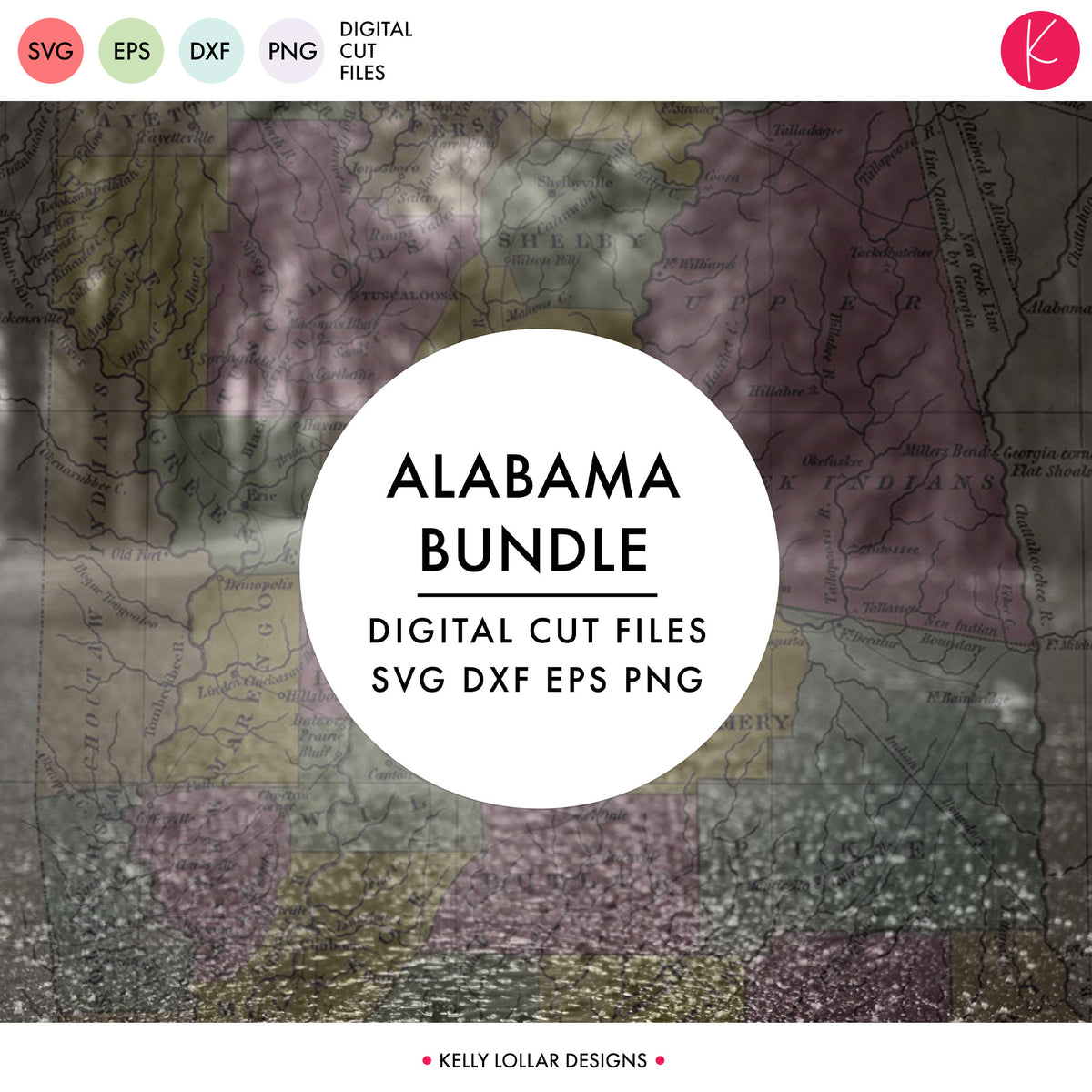 Alabama State Bundle | SVG DXF EPS PNG Cut Files