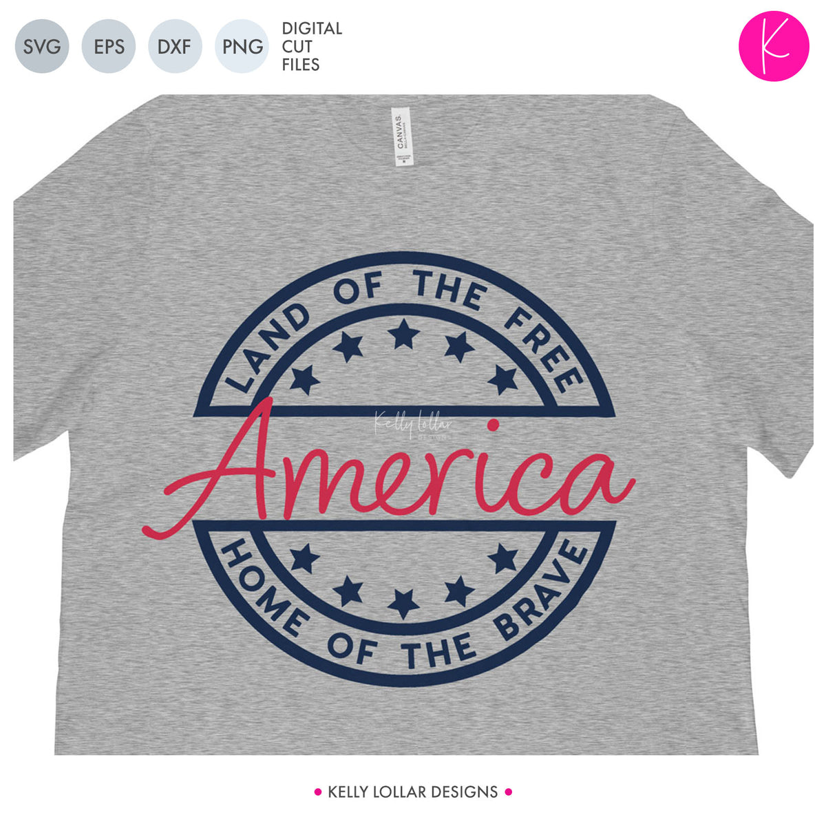 America: Land of the Free Home of the Brave | SVG DXF EPS PNG Cut Files