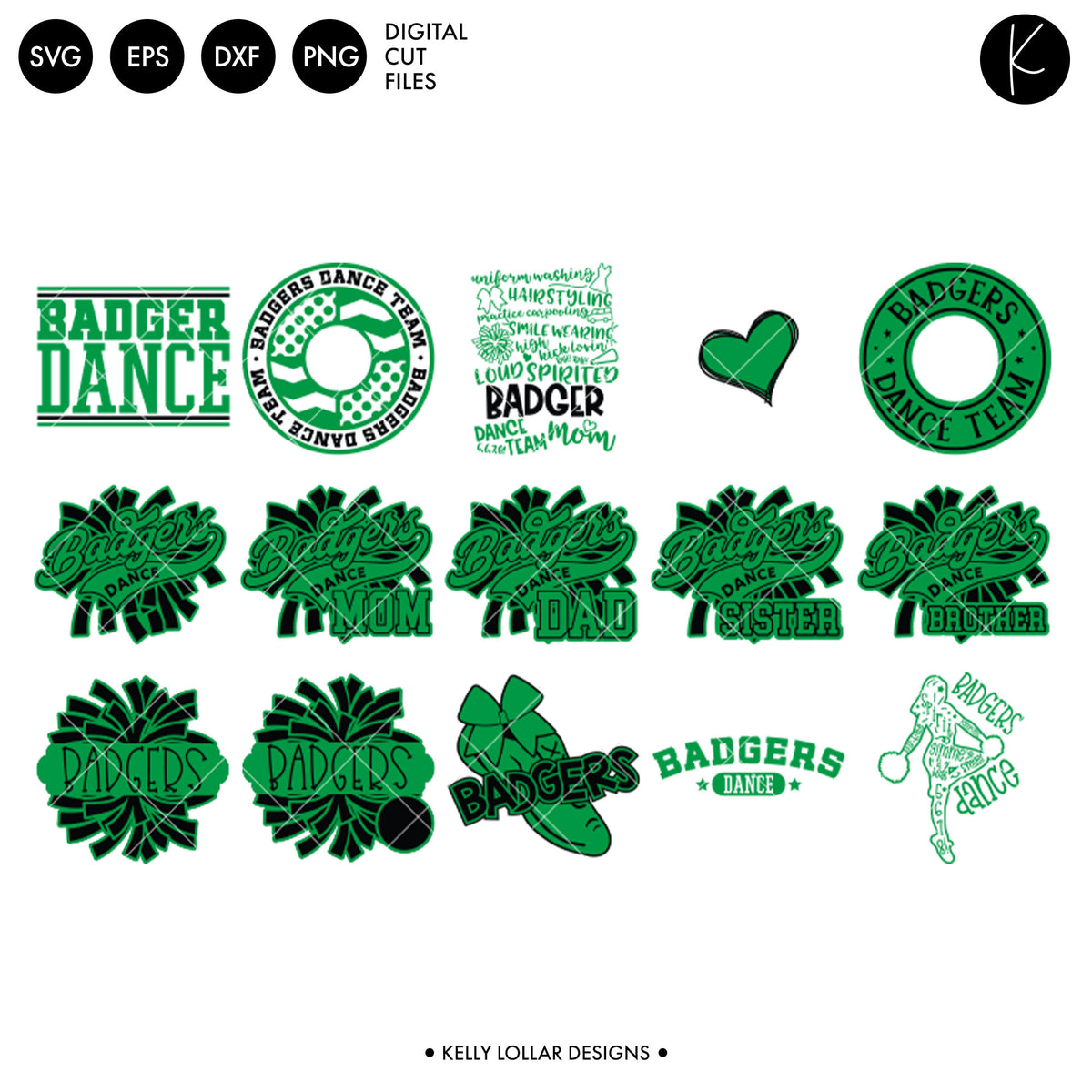 Badgers Dance Bundle | SVG DXF EPS PNG Cut Files