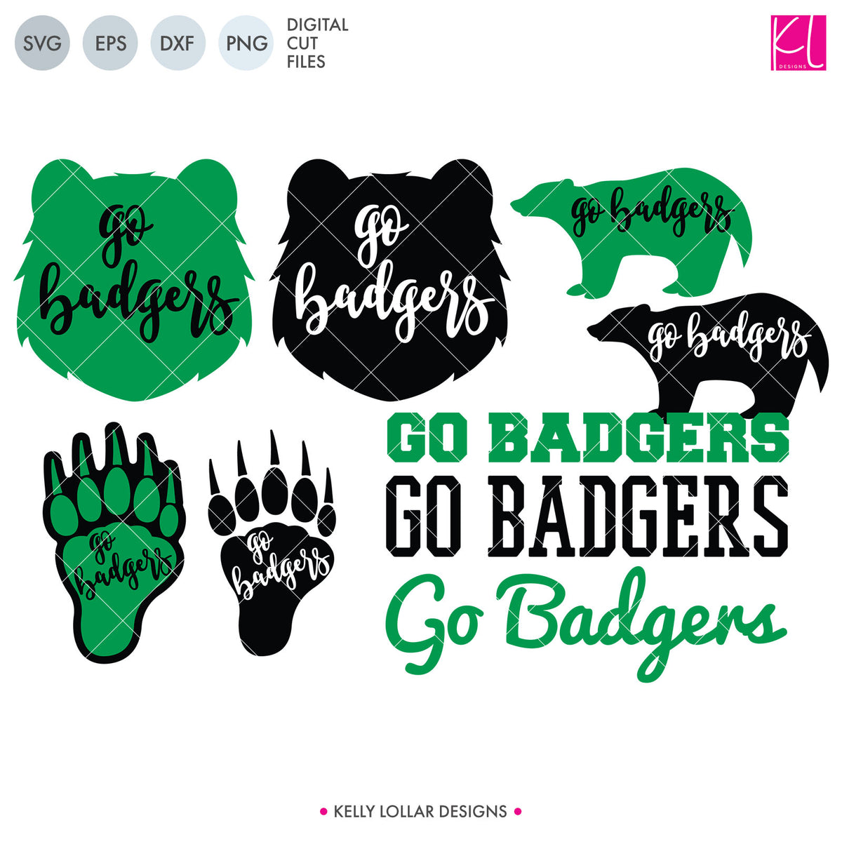 Badgers Mascot Bundle | SVG DXF EPS PNG Cut Files