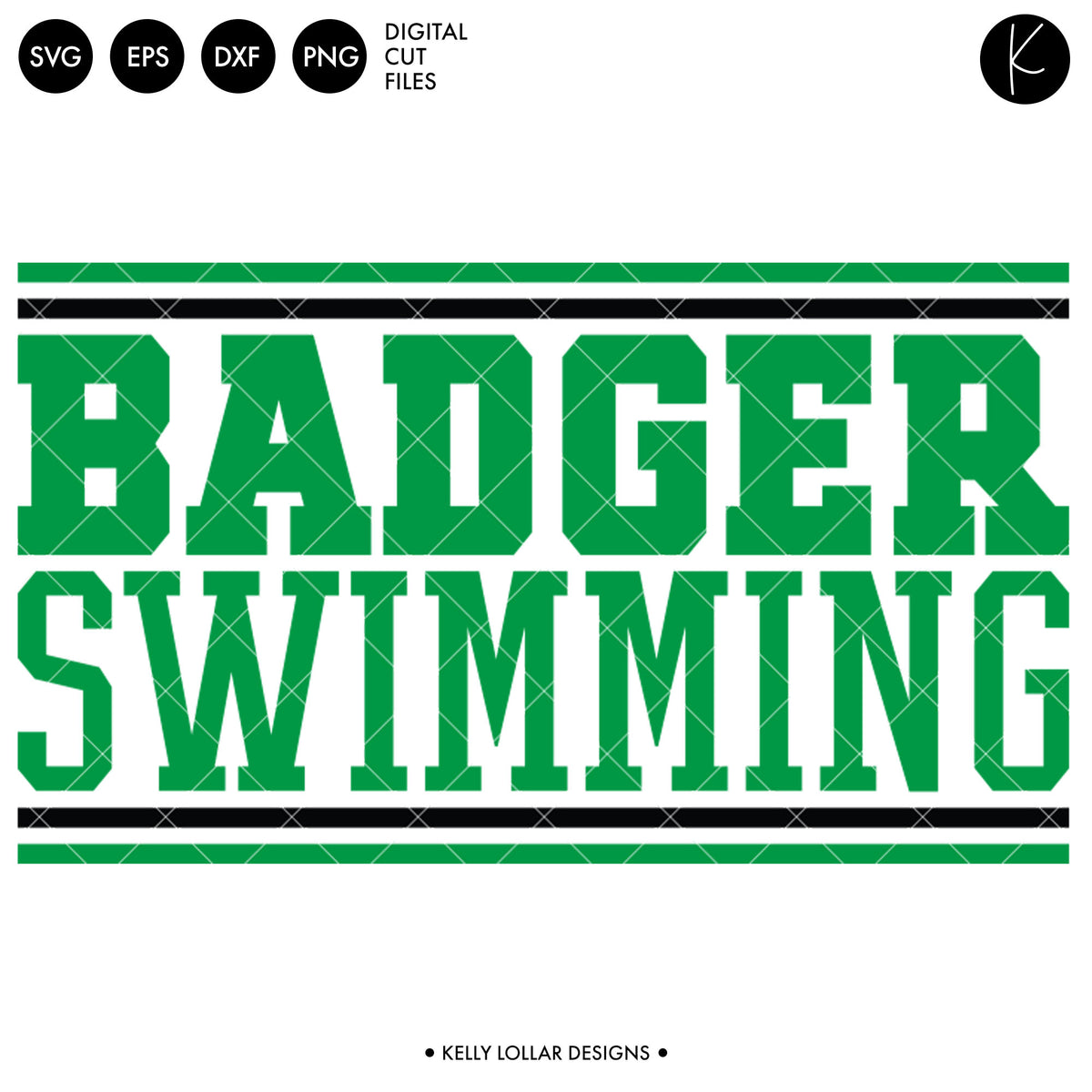 Badgers Swim Bundle | SVG DXF EPS PNG Cut Files