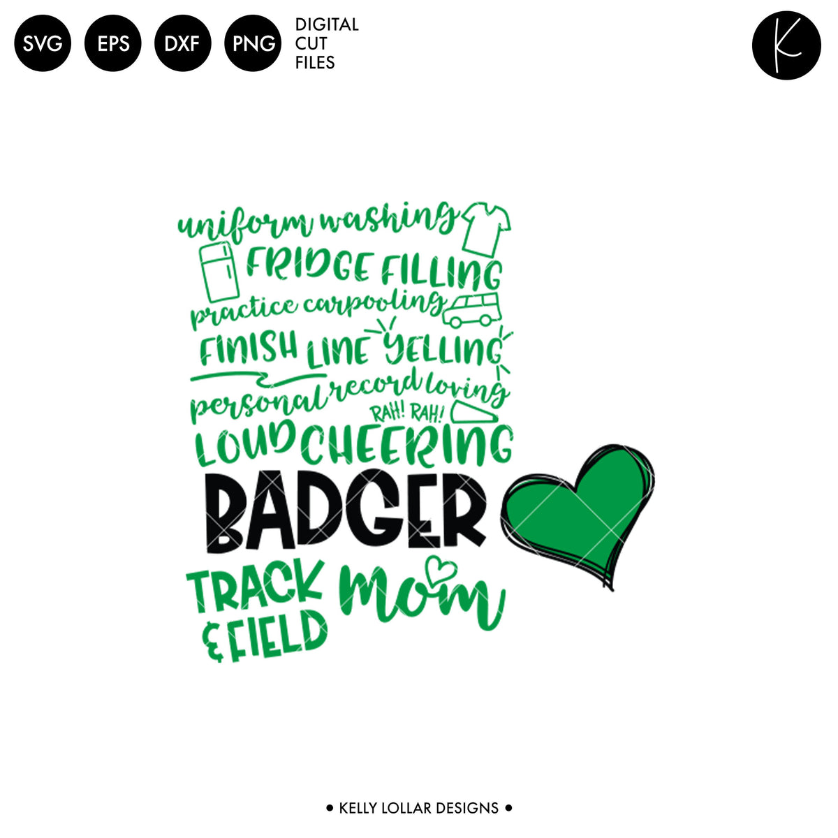 Badgers Track &amp; Field Bundle | SVG DXF EPS PNG Cut Files