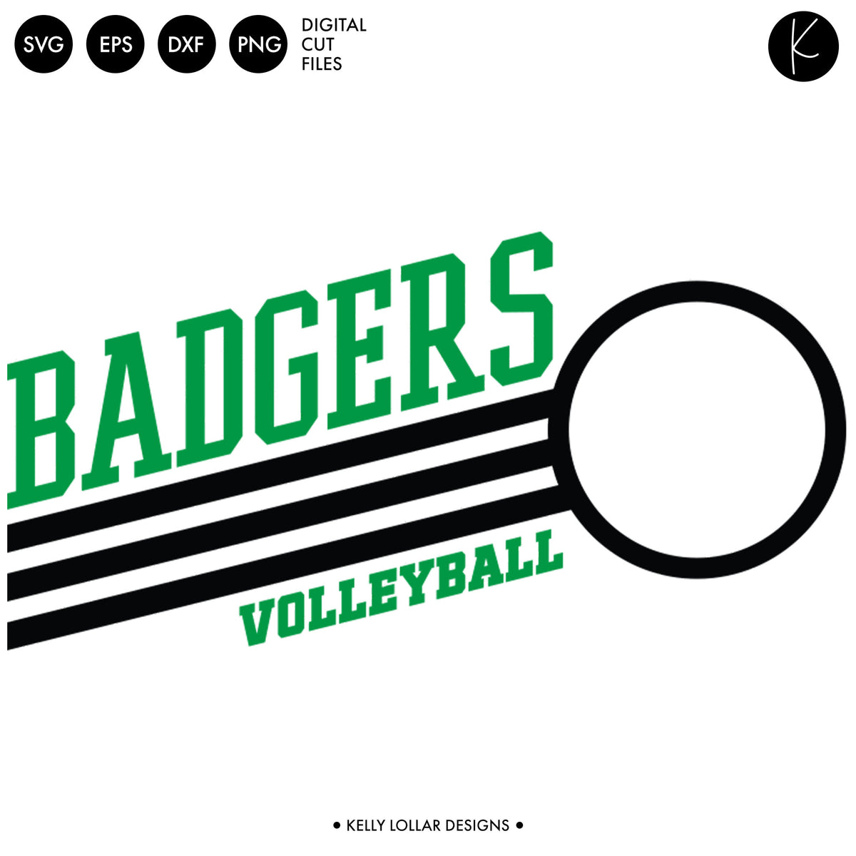 Badgers Volleyball Bundle | SVG DXF EPS PNG Cut Files