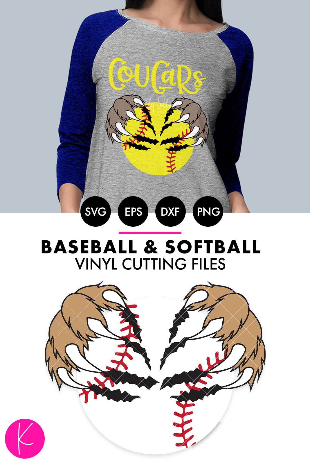 Baseball / Softball Claws | SVG DXF EPS PNG Cut Files