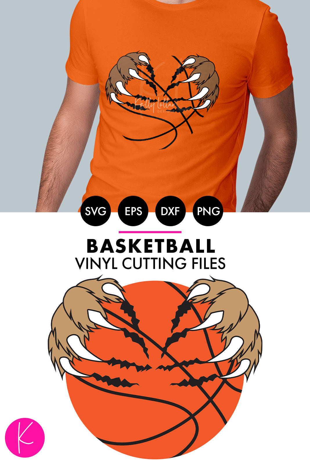 Basketball with Claws | SVG DXF EPS PNG Cut Files