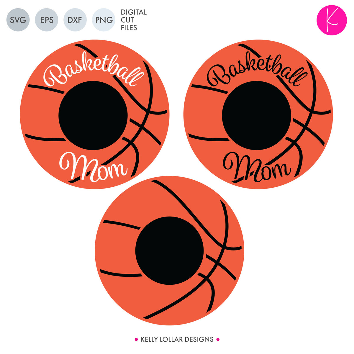 Basketball Mom Monogram | SVG DXF EPS PNG Cut Files