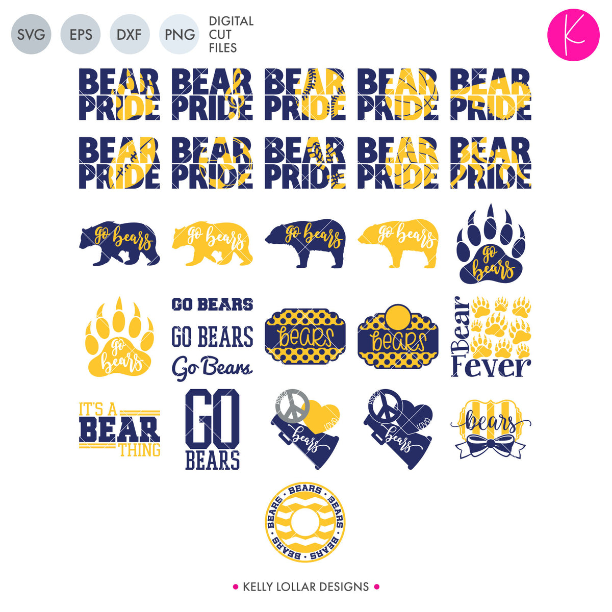 Bears Everything Spirit Bundle | SVG DXF EPS PNG Cut Files