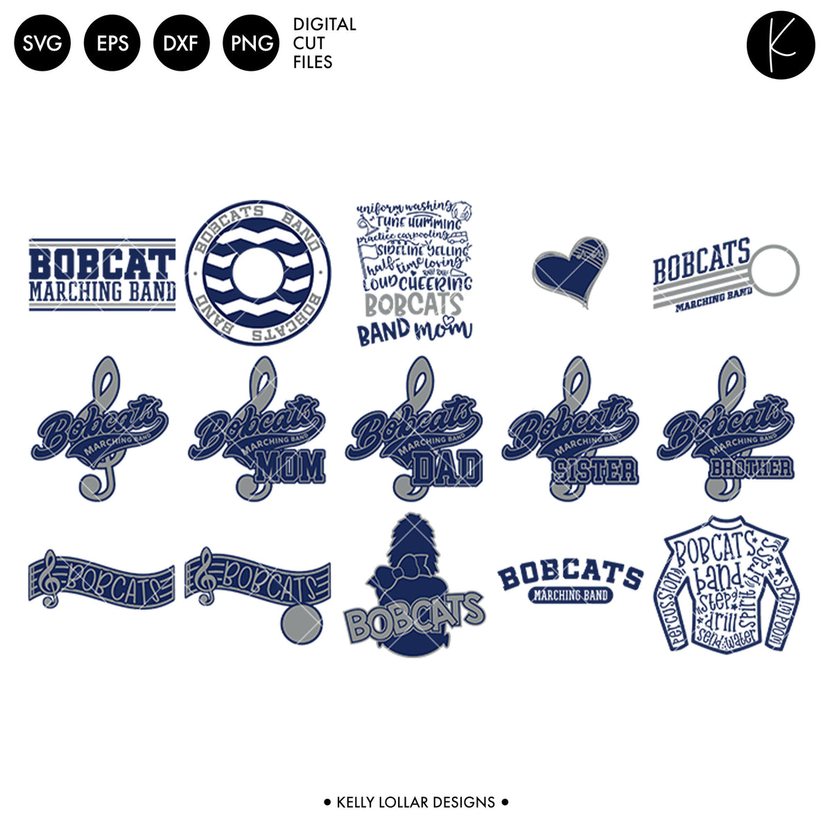 Bobcats Everything Spirit Bundle | SVG DXF EPS PNG Cut Files