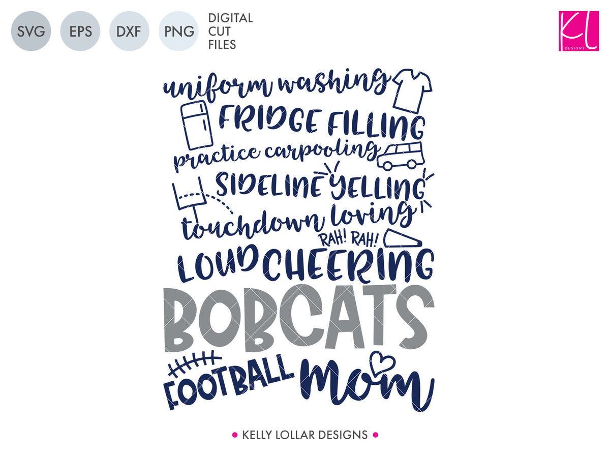 Bobcats Football Bundle | SVG DXF EPS PNG Cut Files