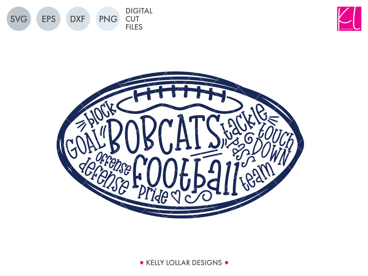 Bobcats Football Bundle | SVG DXF EPS PNG Cut Files