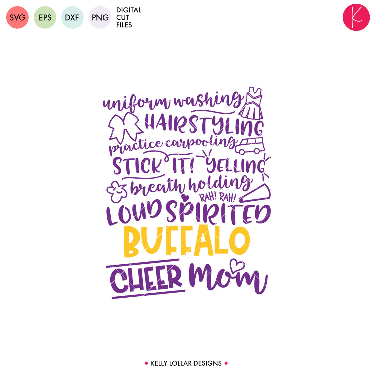 Buffaloes Cheer Bundle | SVG DXF EPS PNG Cut Files