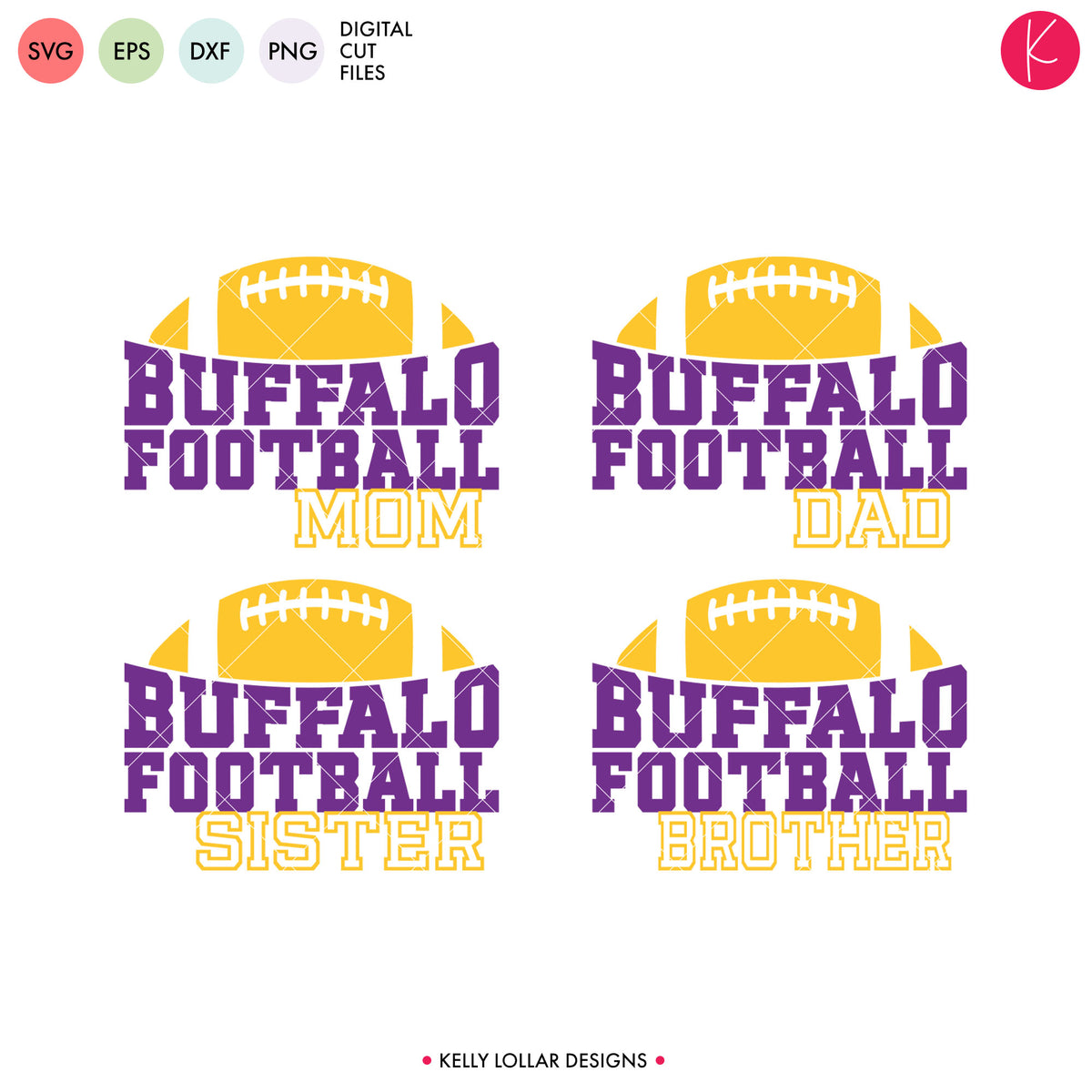 Buffaloes Football Bundle | SVG DXF EPS PNG Cut Files