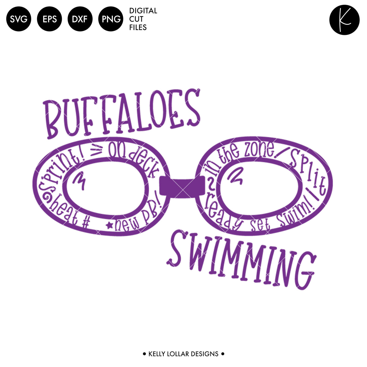 Buffaloes Swim Bundle | SVG DXF EPS PNG Cut Files