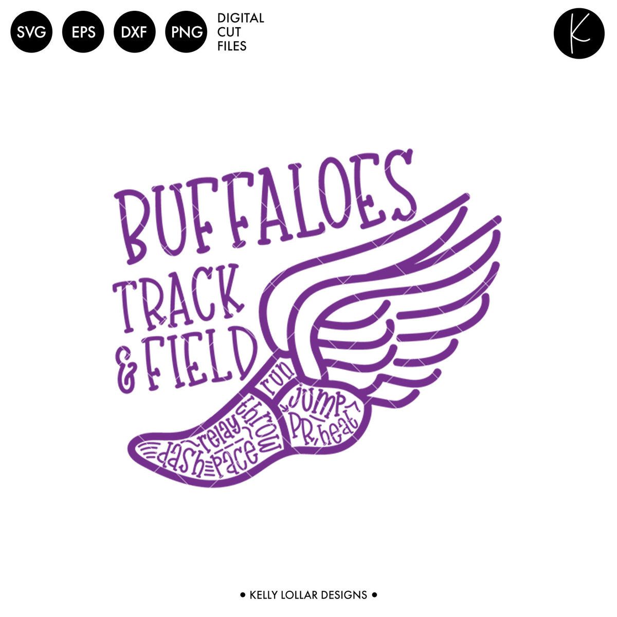 Buffaloes Track &amp; Field Bundle | SVG DXF EPS PNG Cut Files