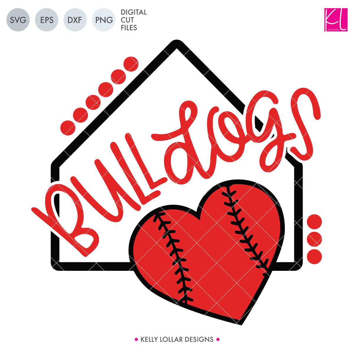 Bulldogs Baseball &amp; Softball Bundle | SVG DXF EPS PNG Cut Files
