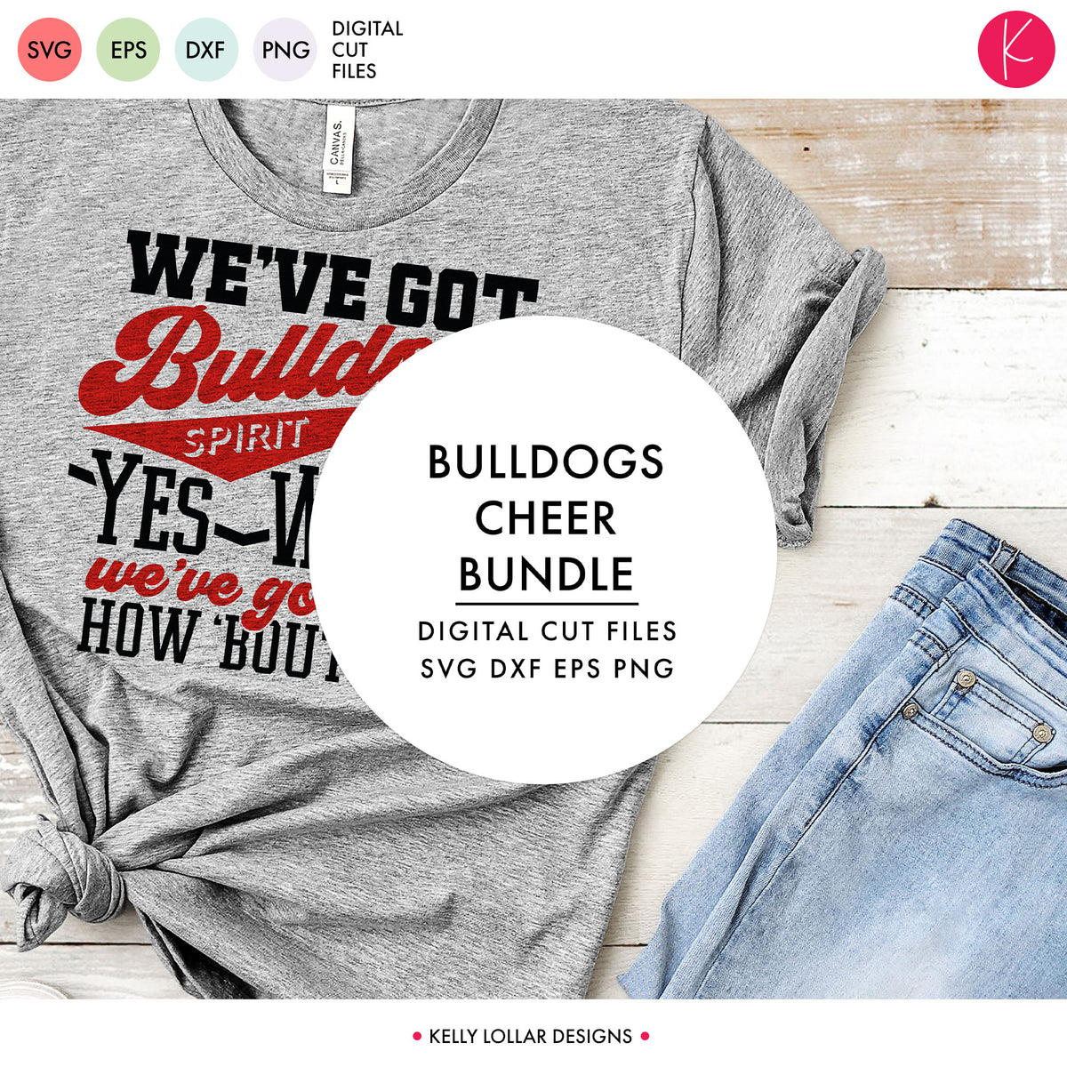 Bulldogs Cheer Bundle | SVG DXF EPS PNG Cut Files