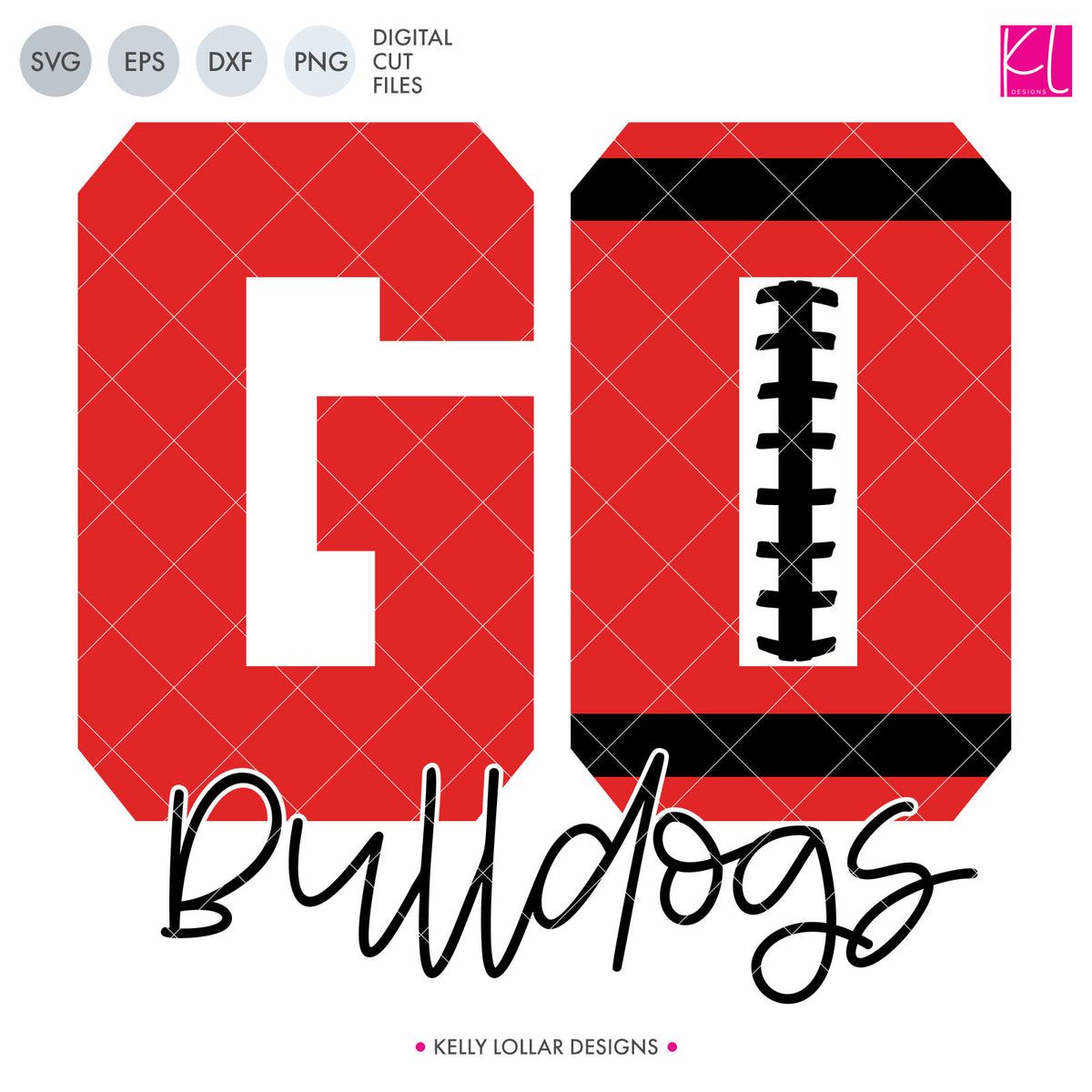 Bulldogs Football Bundle | SVG DXF EPS PNG Cut Files
