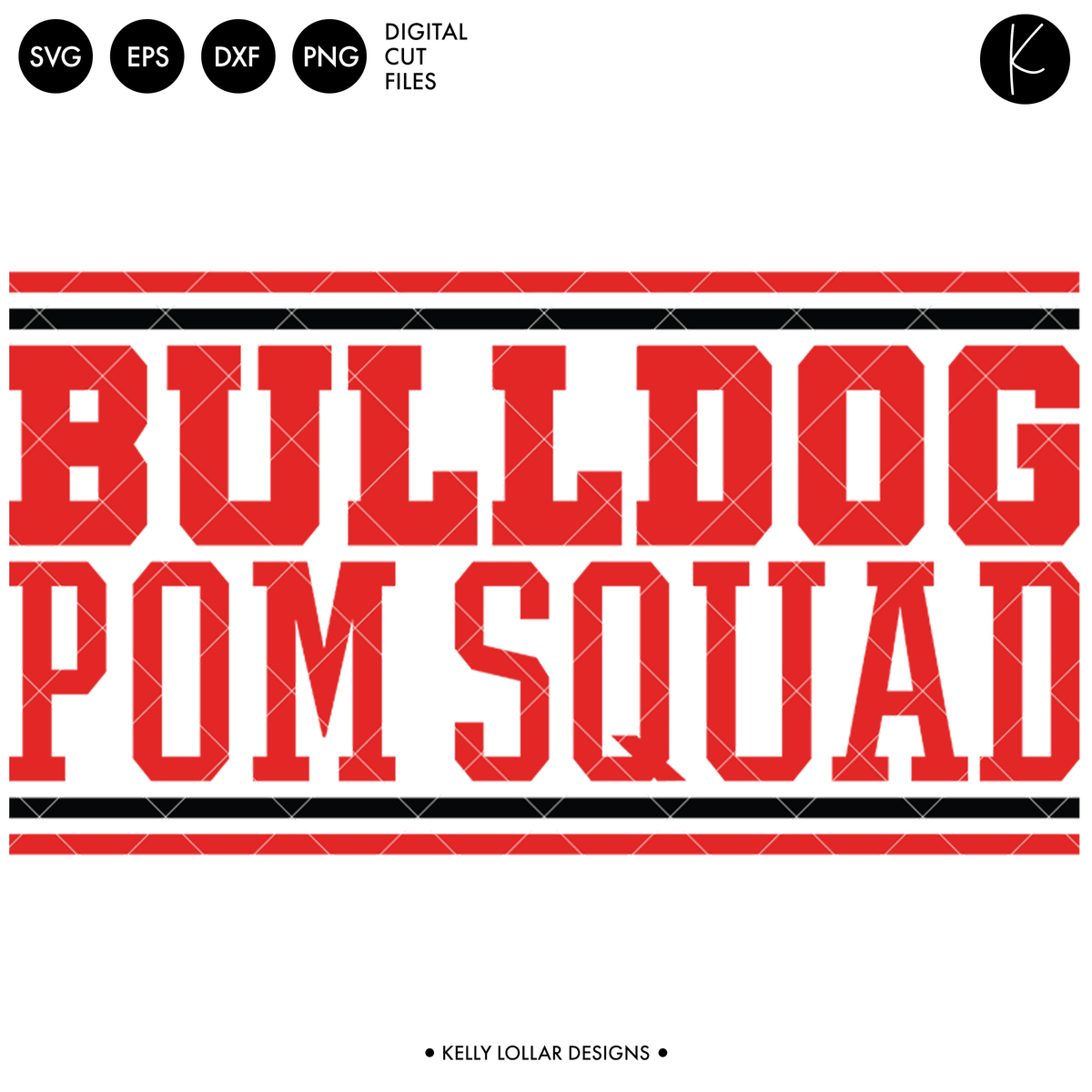 Bulldogs Pom Squad Bundle | SVG DXF EPS PNG Cut Files