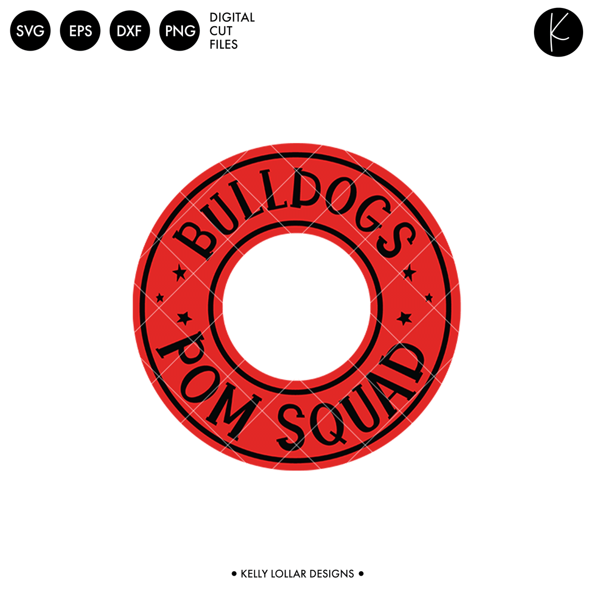 Bulldogs Pom Squad Bundle | SVG DXF EPS PNG Cut Files