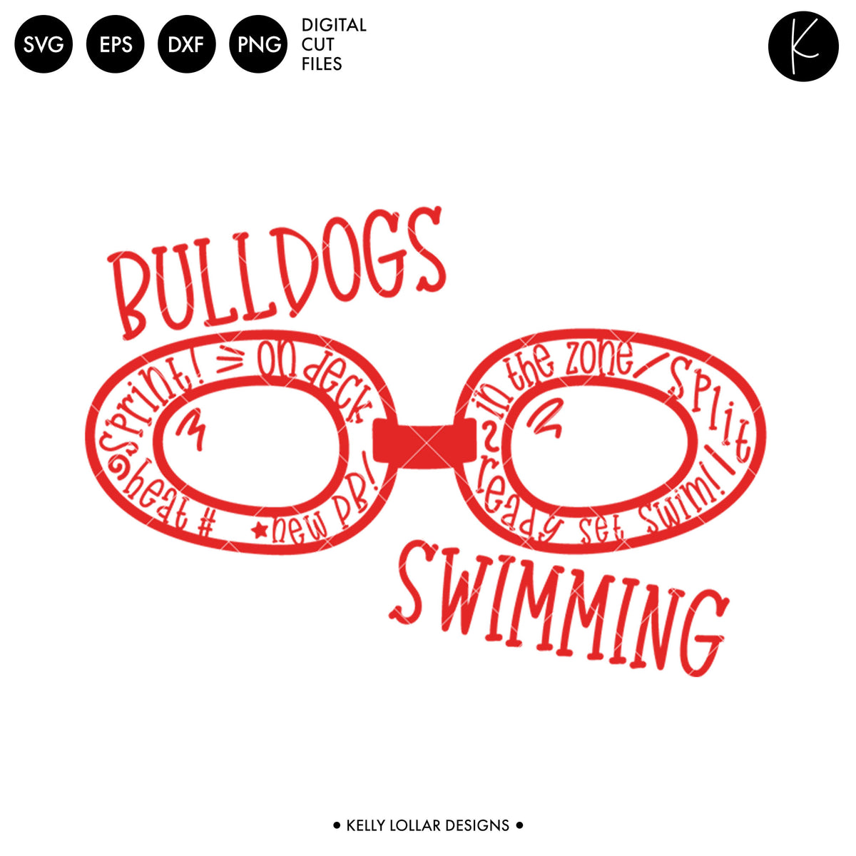 Bulldogs Swim Bundle | SVG DXF EPS PNG Cut Files