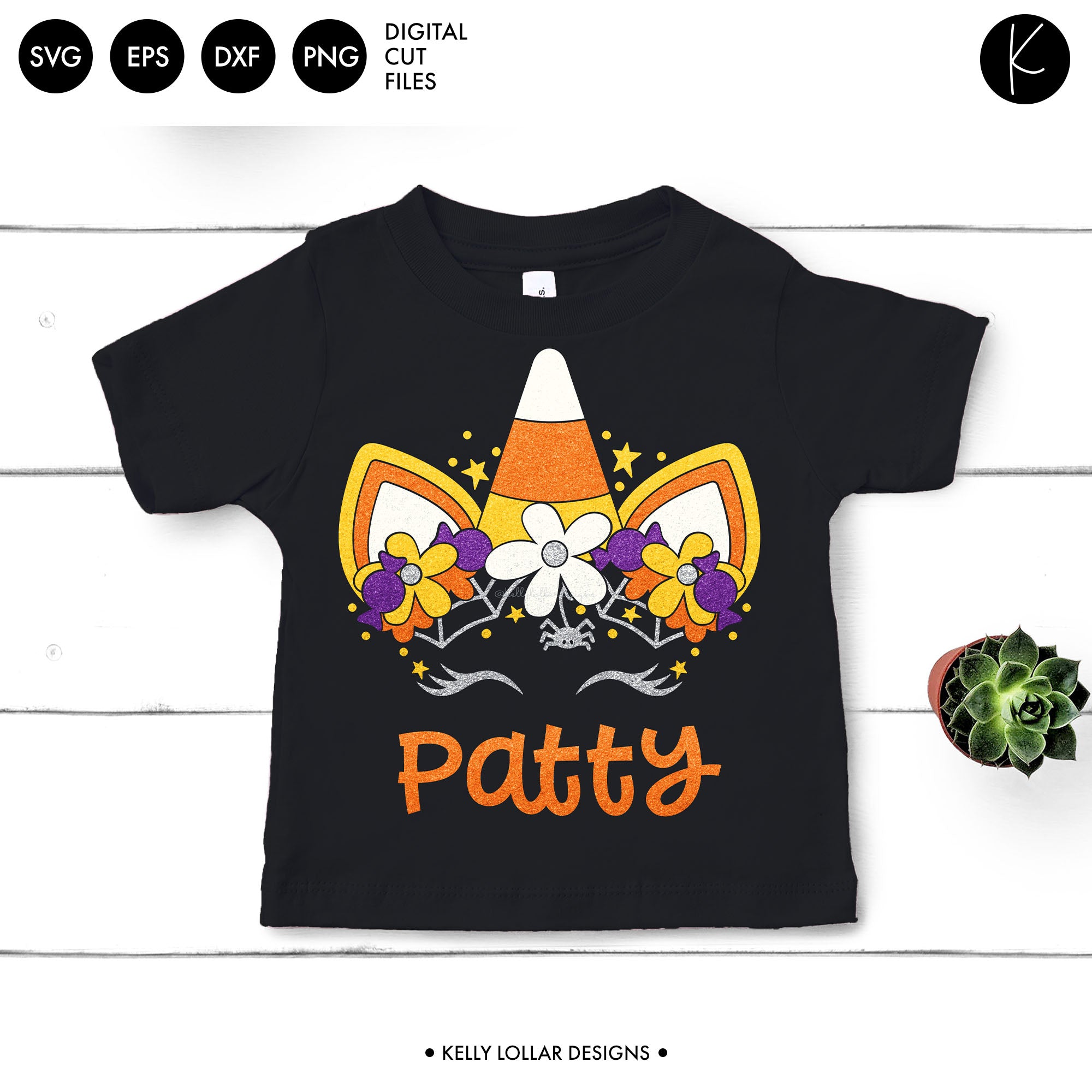Candy Corn Unicorn | SVG DXF EPS PNG Cut Files - Kelly Lollar Designs