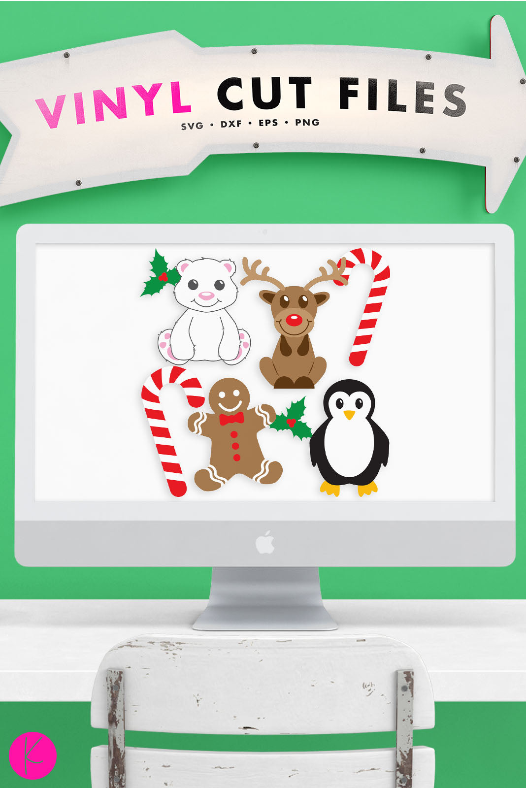 Christmas Animal Pack | SVG DXF EPS PNG Cut Files