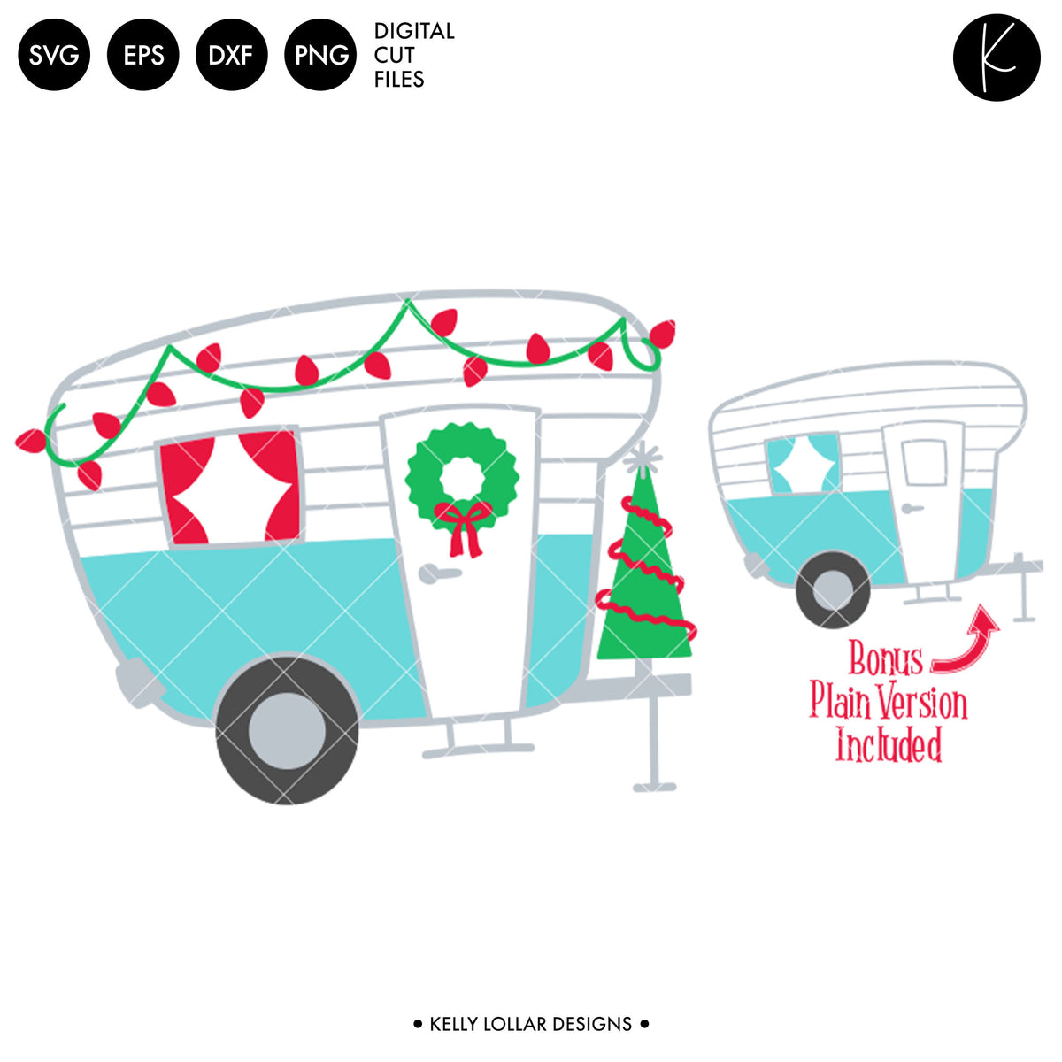 Christmas Camper | SVG DXF EPS PNG Cut Files
