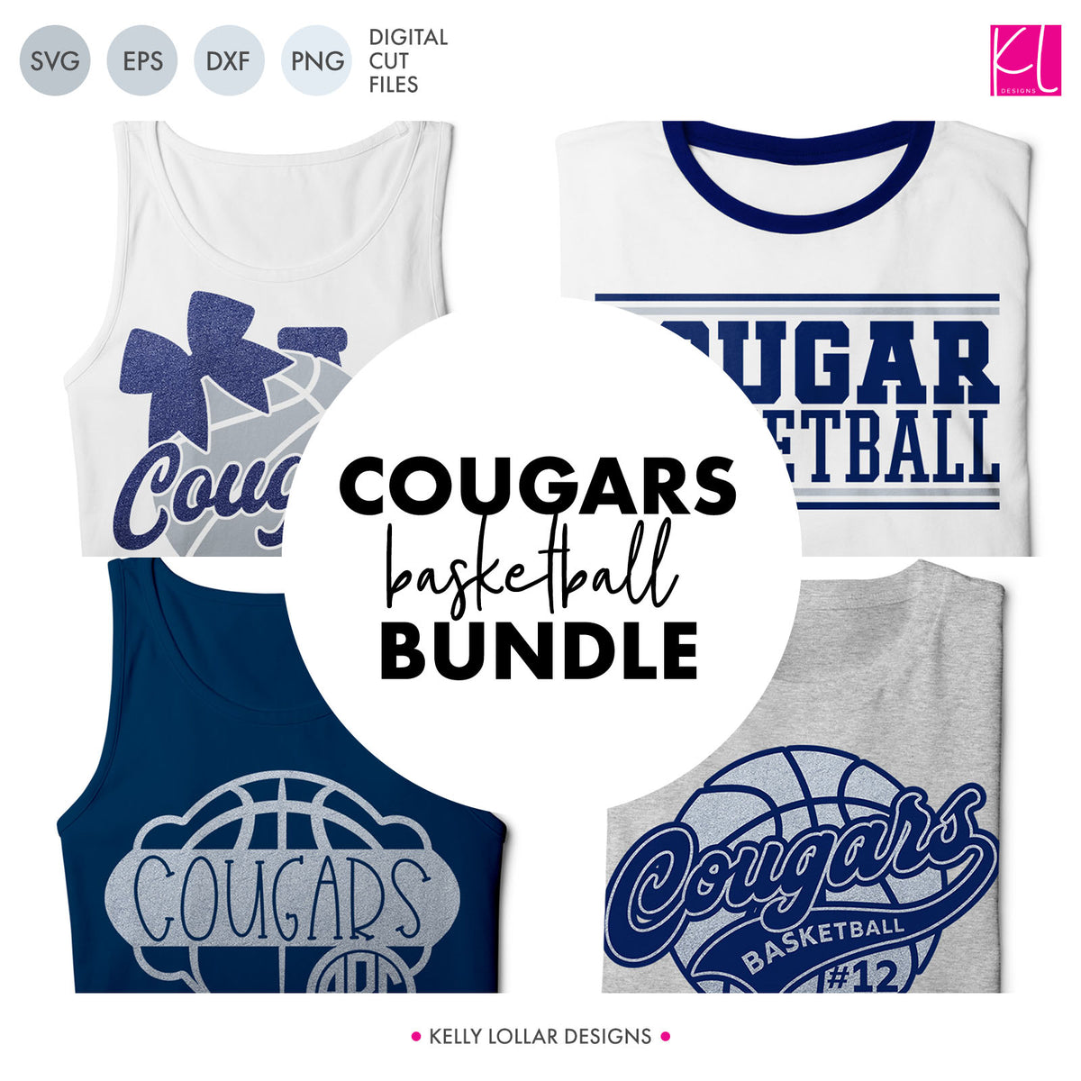 Cougars Basketball Bundle | SVG DXF EPS PNG Cut Files
