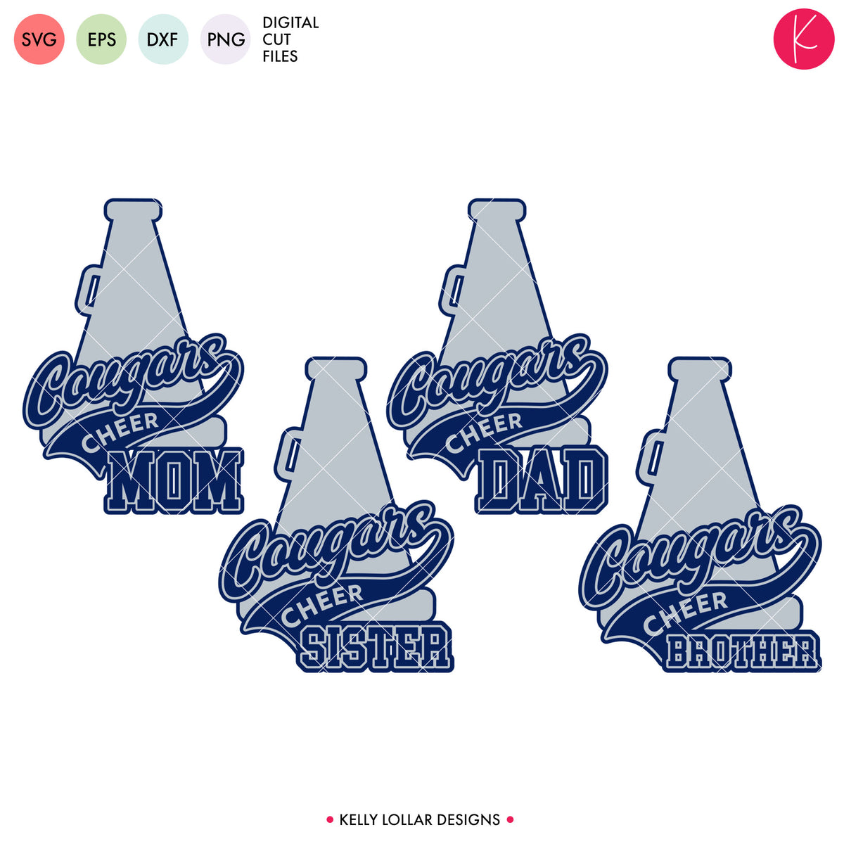 Cougars Cheer Bundle | SVG DXF EPS PNG Cut Files