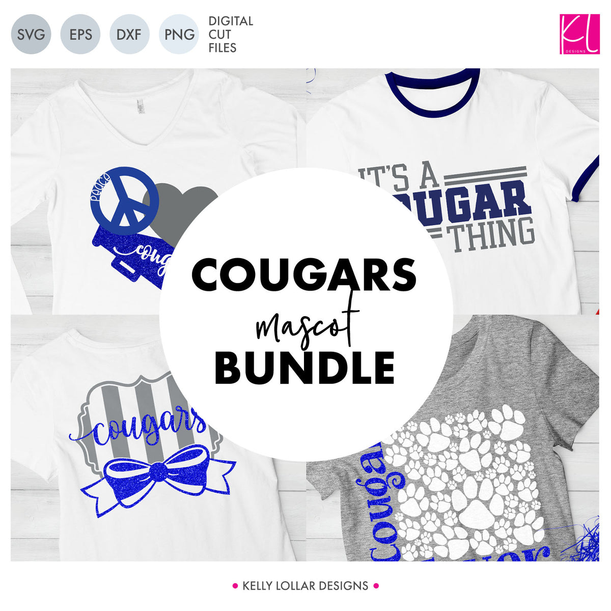 Cougars Mascot Bundle | SVG DXF EPS PNG Cut Files
