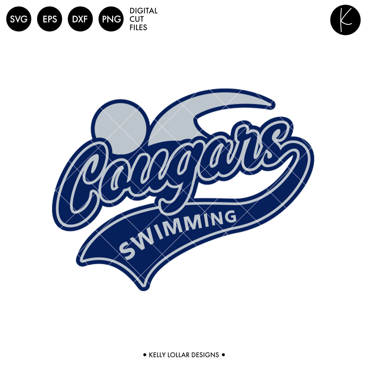 Cougars Swim Bundle | SVG DXF EPS PNG Cut Files