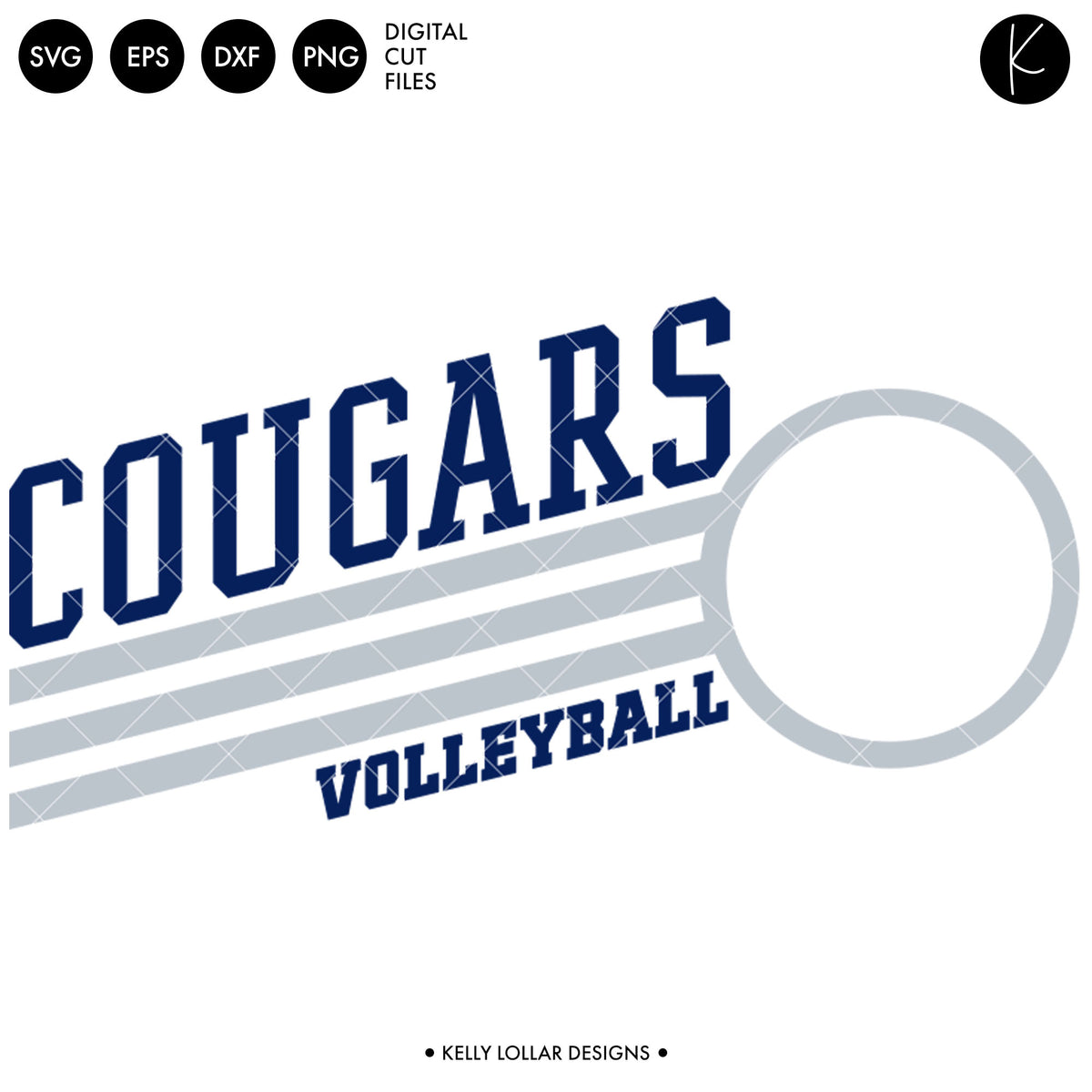 Cougars Volleyball | SVG DXF EPS PNG Cut Files