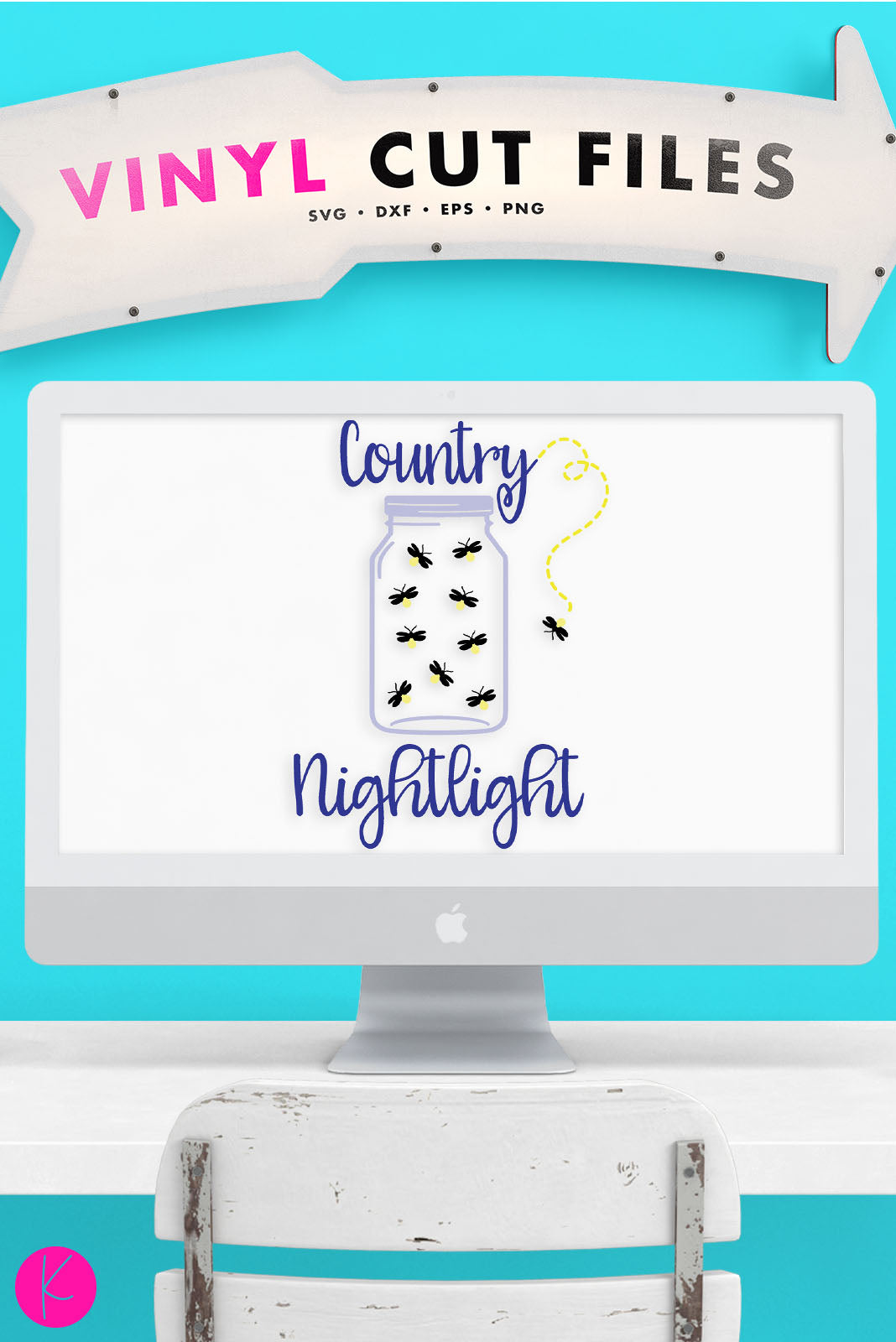 Country Nightlight | SVG DXF EPS PNG Cut Files