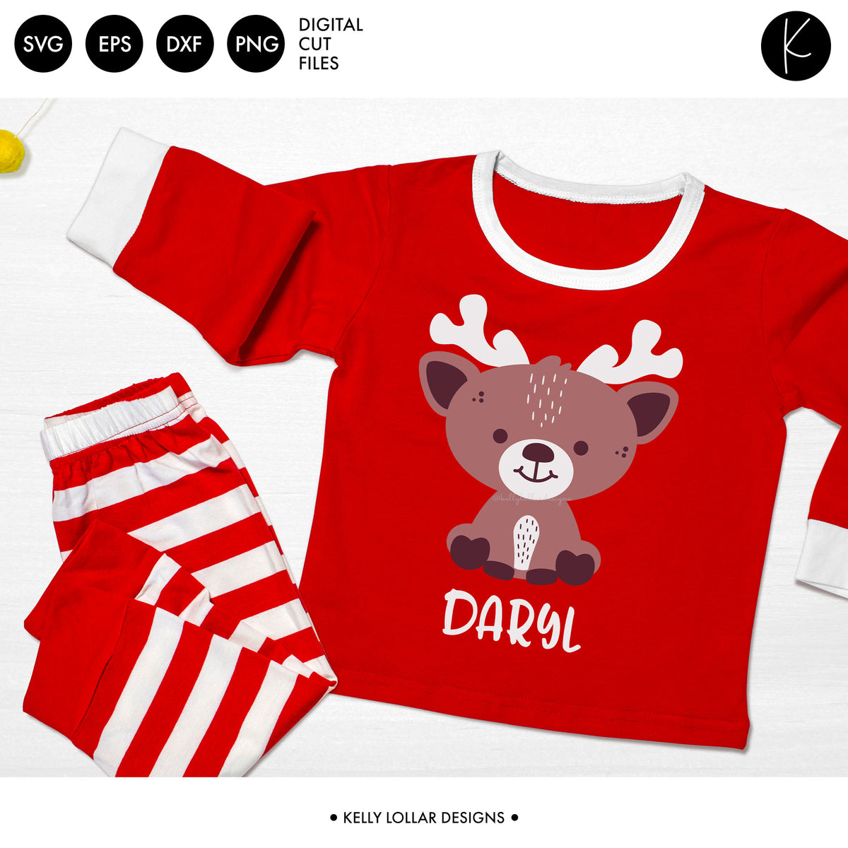 Cute Kawaii Reindeer | SVG DXF EPS PNG Cut Files
