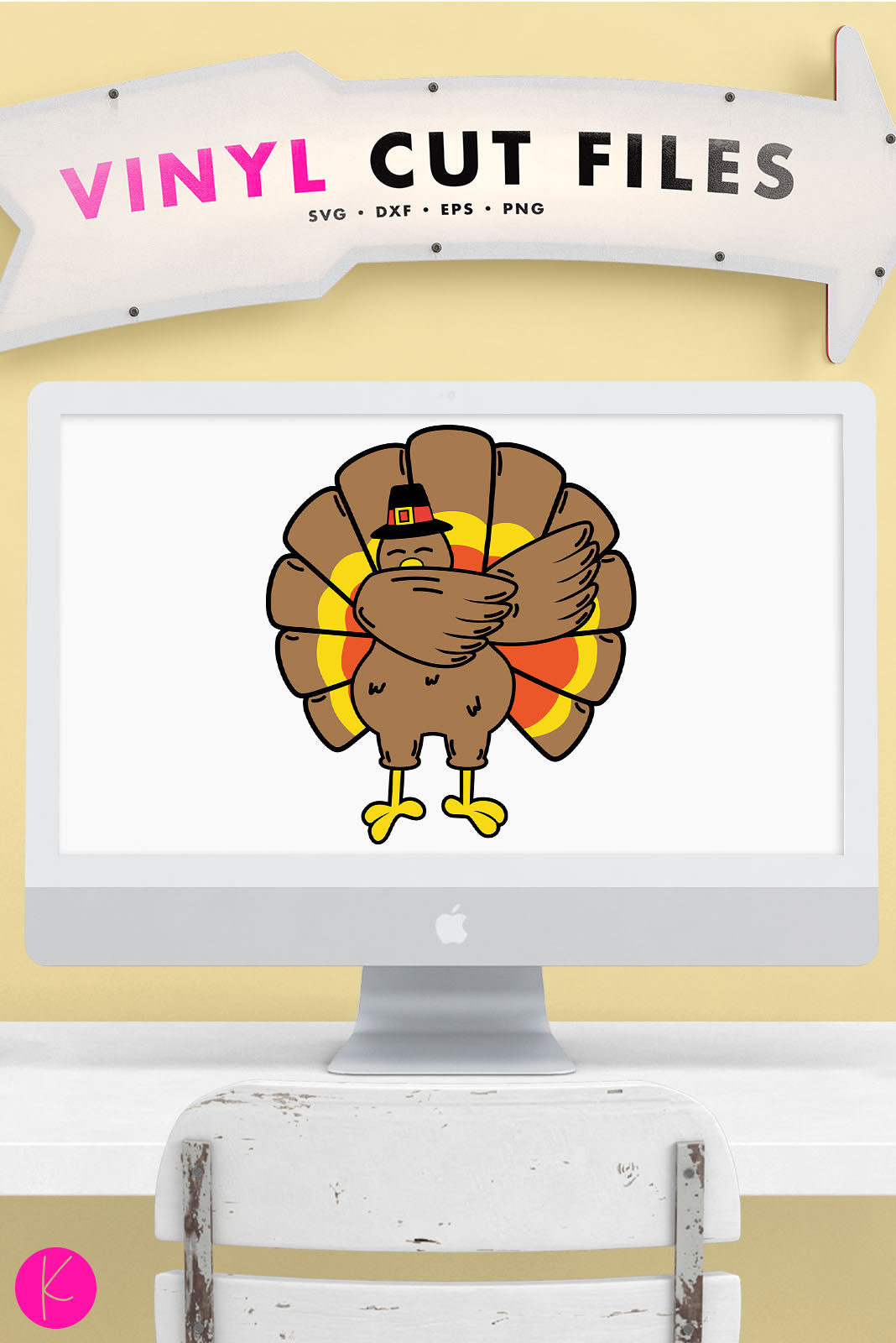 Dabbing Turkey | SVG DXF EPS PNG Cut Files