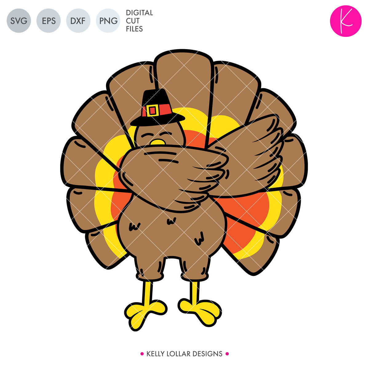 Dabbing Turkey | SVG DXF EPS PNG Cut Files