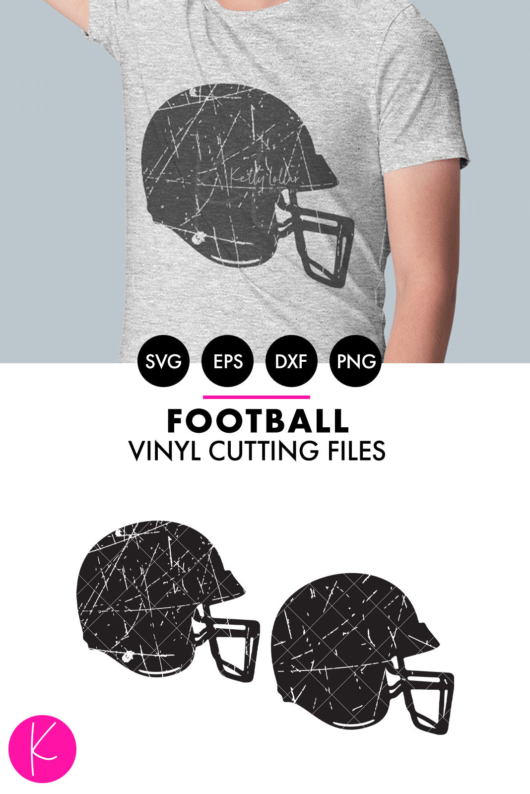 chevron football helmet silouette Distressed Football Helmet SVG File