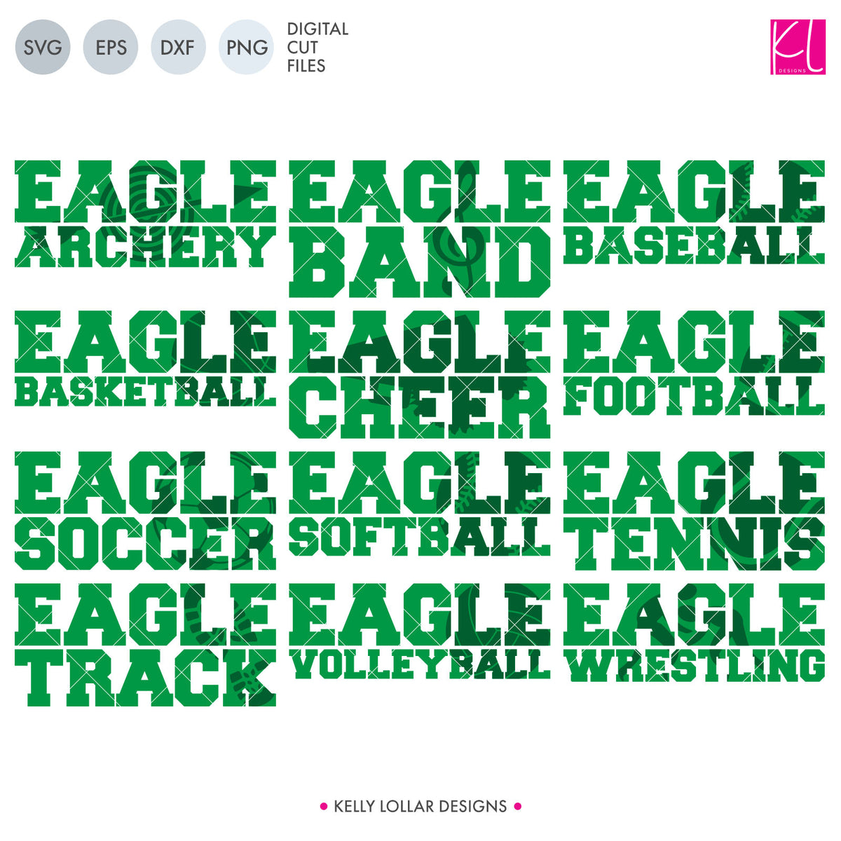 Eagles Sports Pack | SVG DXF EPS PNG Cut Files