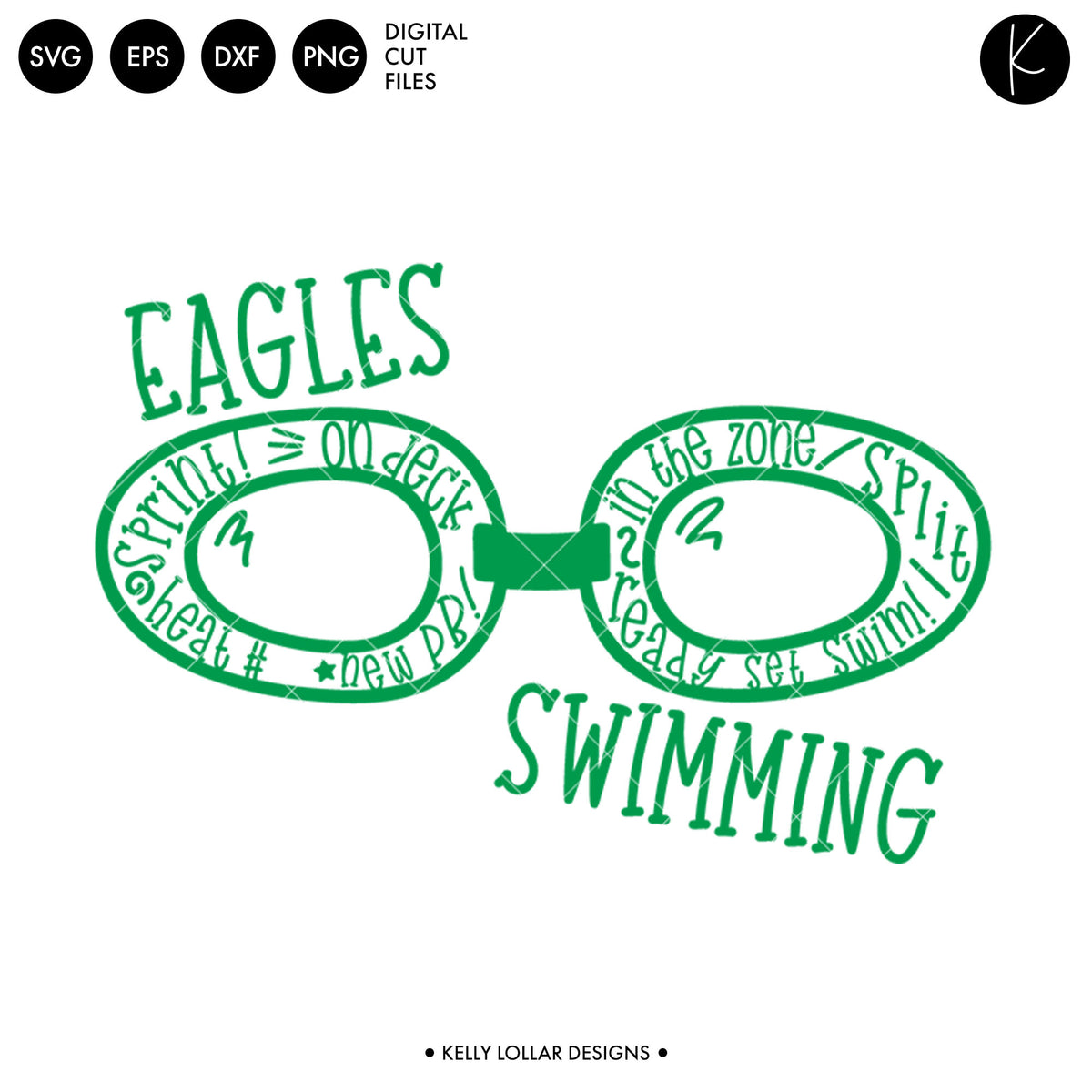 Eagles Swim Bundle | SVG DXF EPS PNG Cut Files