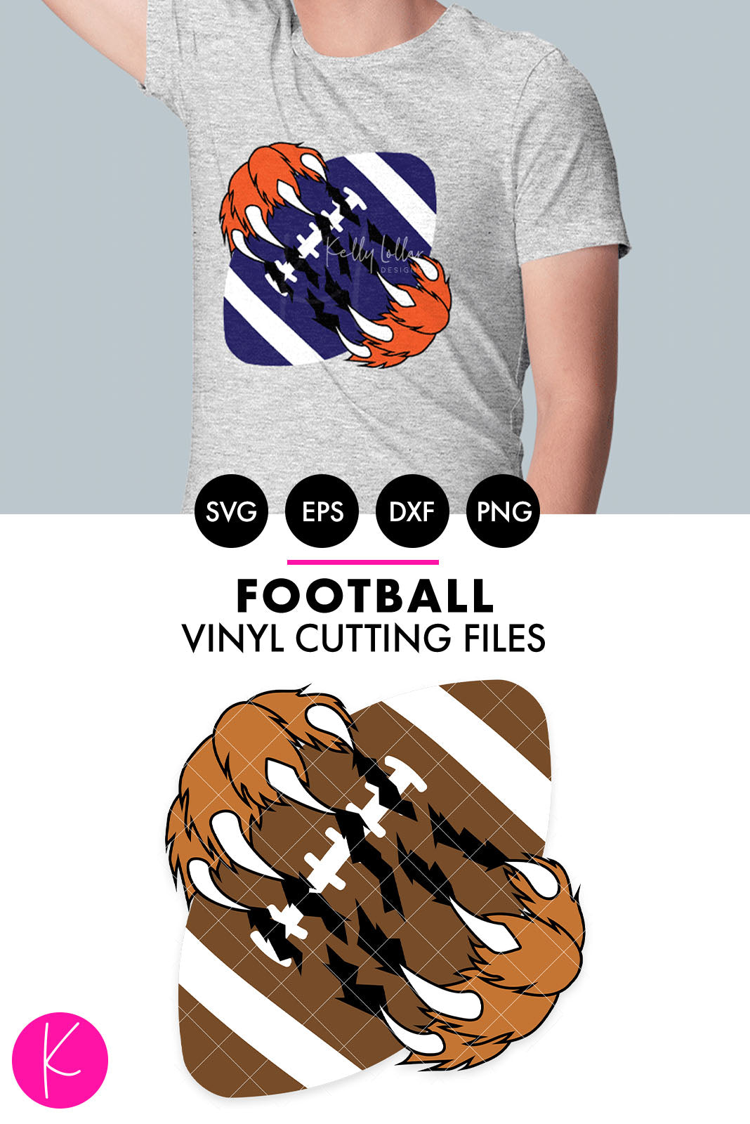 Football with Claws | SVG DXF EPS PNG Cut Files