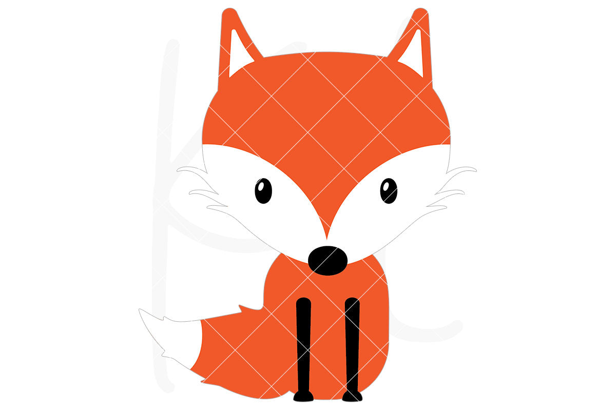Fox svg file with 3 layers - also part of the Woodland Animal svg bundle
