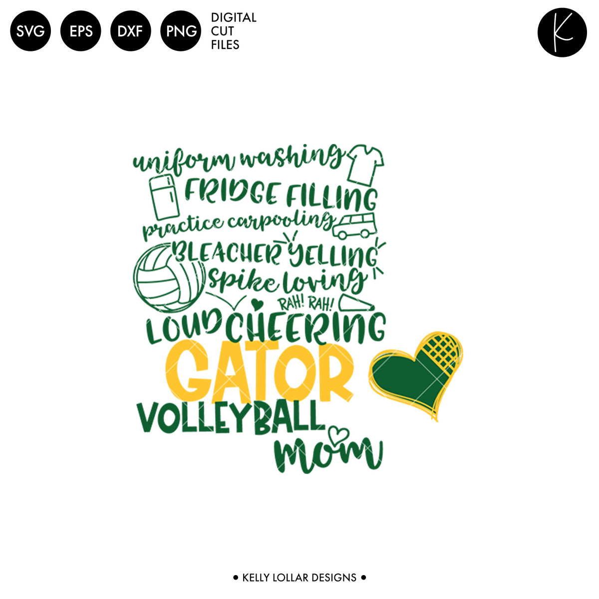 Gators Volleyball Bundle | SVG DXF EPS PNG Cut Files