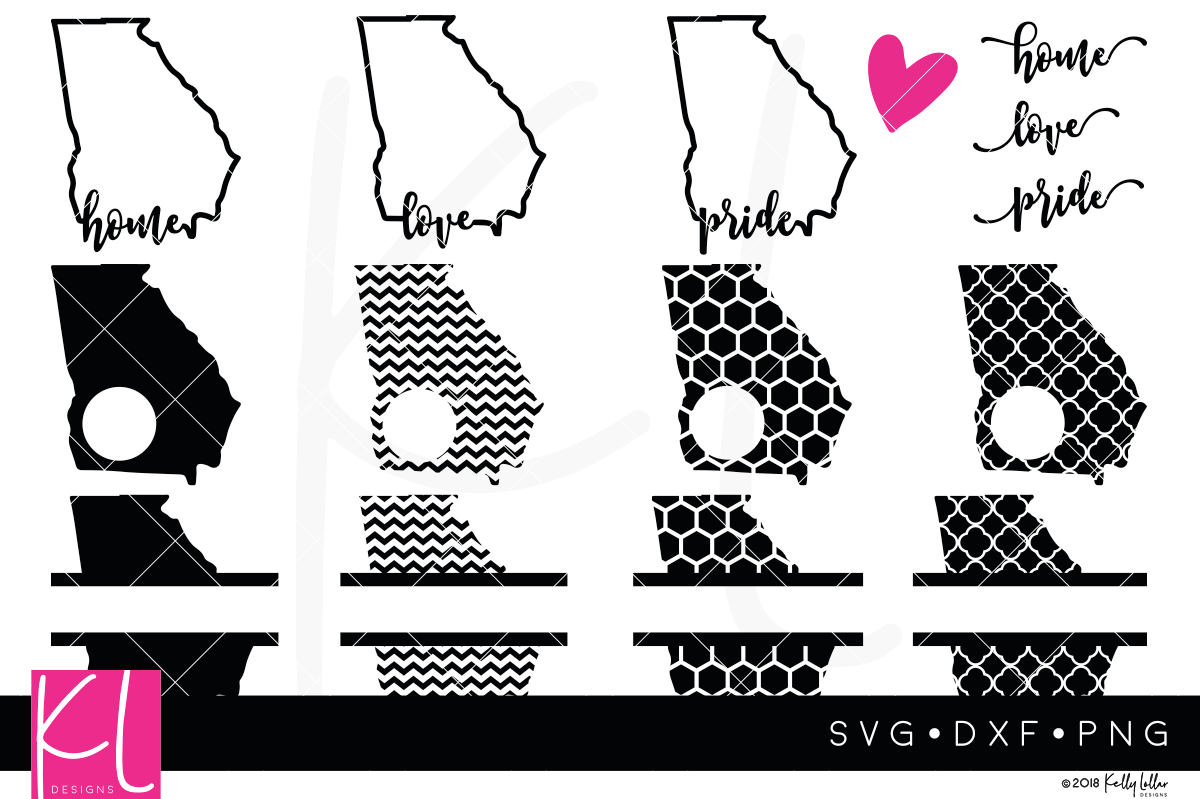 Georgia State Bundle | SVG DXF EPS PNG Cut Files